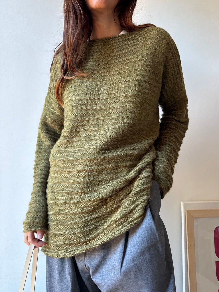 MAGLIONE A COSTE VERDE