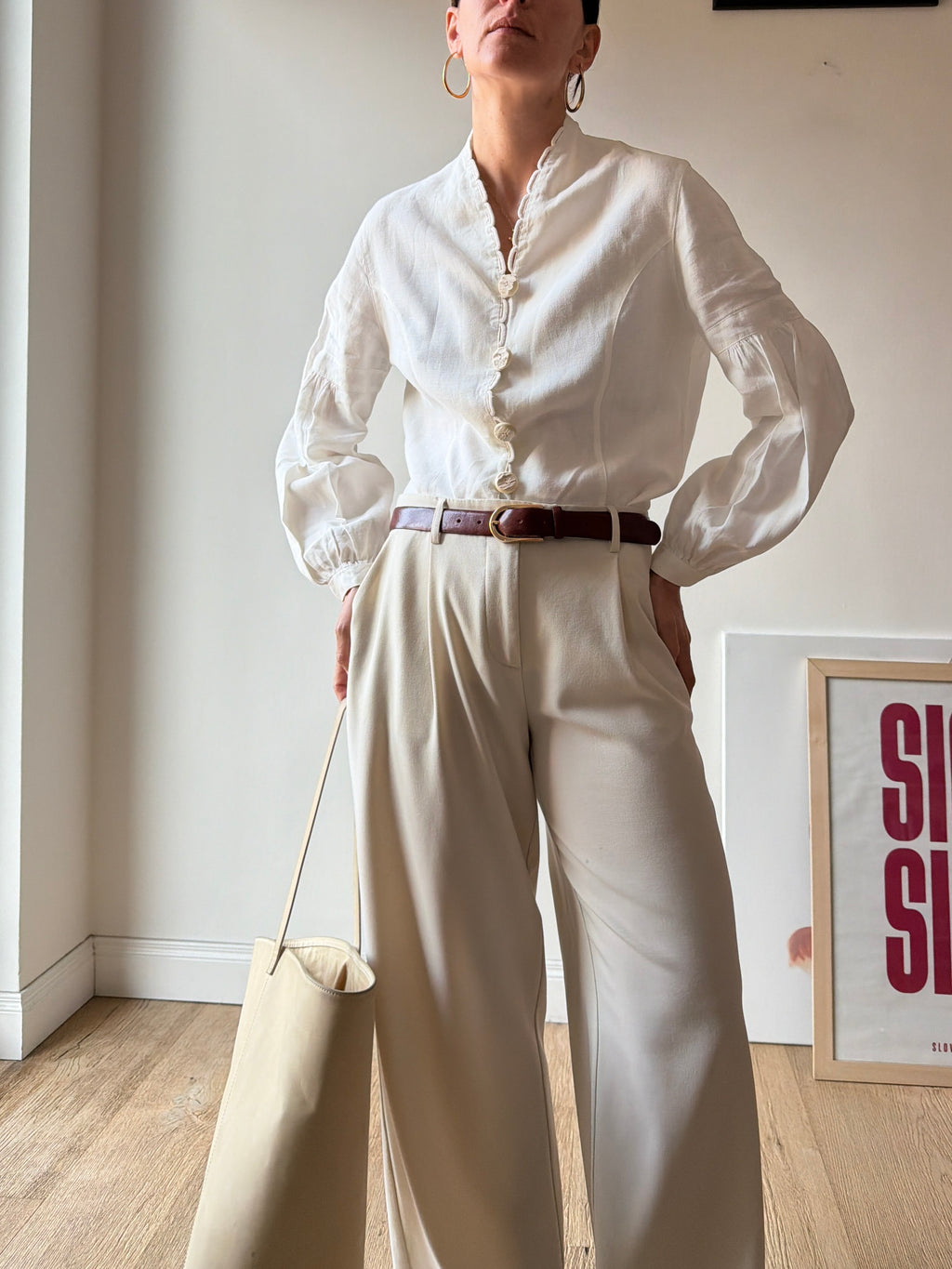 Camicia con asole ad anello