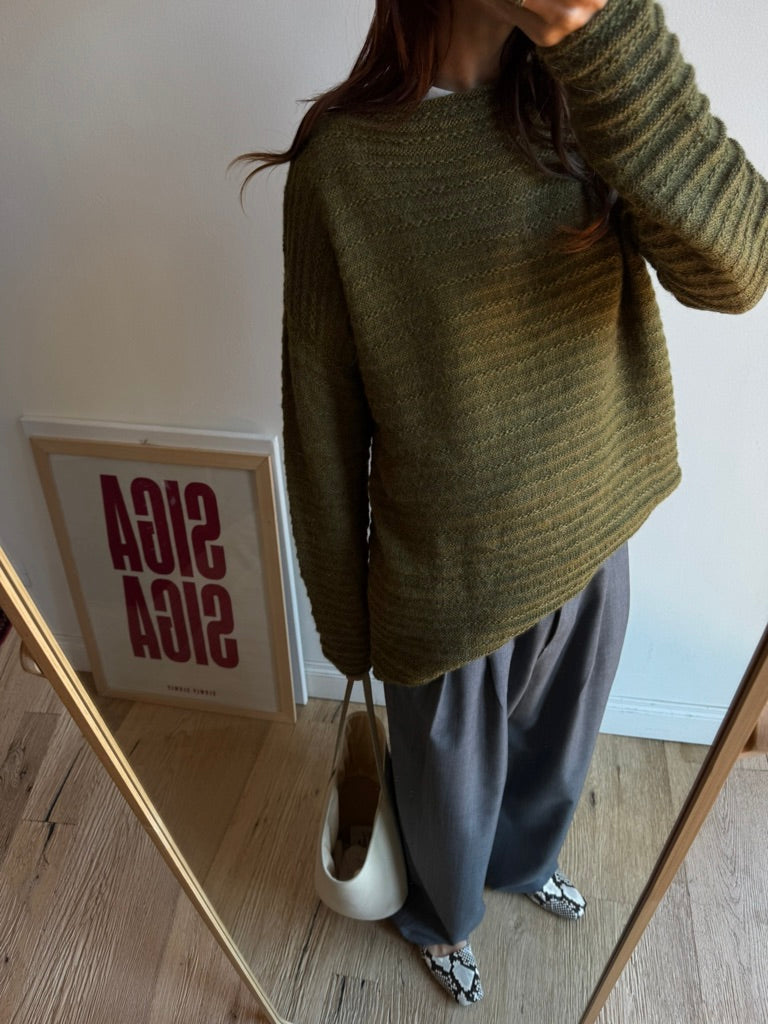 MAGLIONE A COSTE VERDE