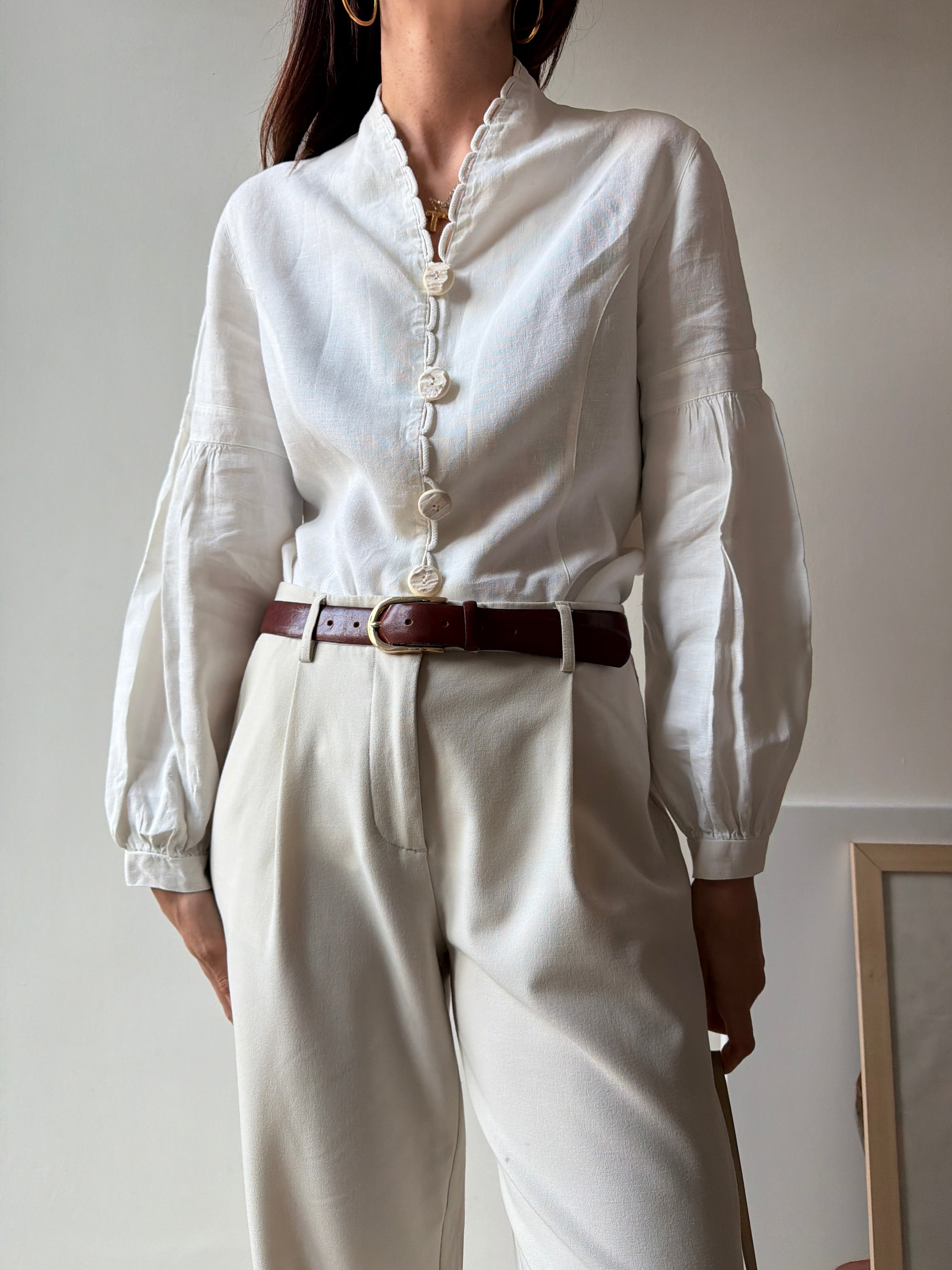 Camicia con asole ad anello