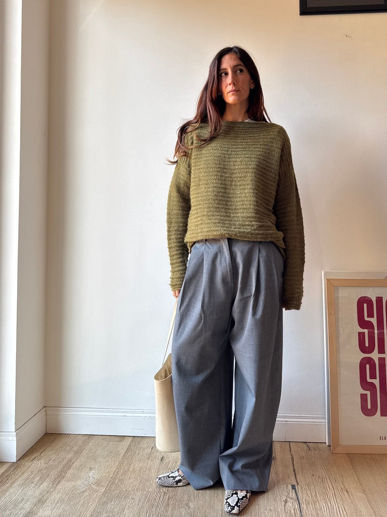 MAGLIONE A COSTE VERDE