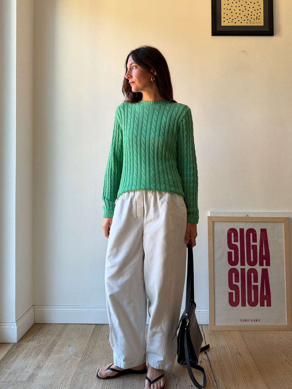 MAGLIONE IN COTONE VERDE