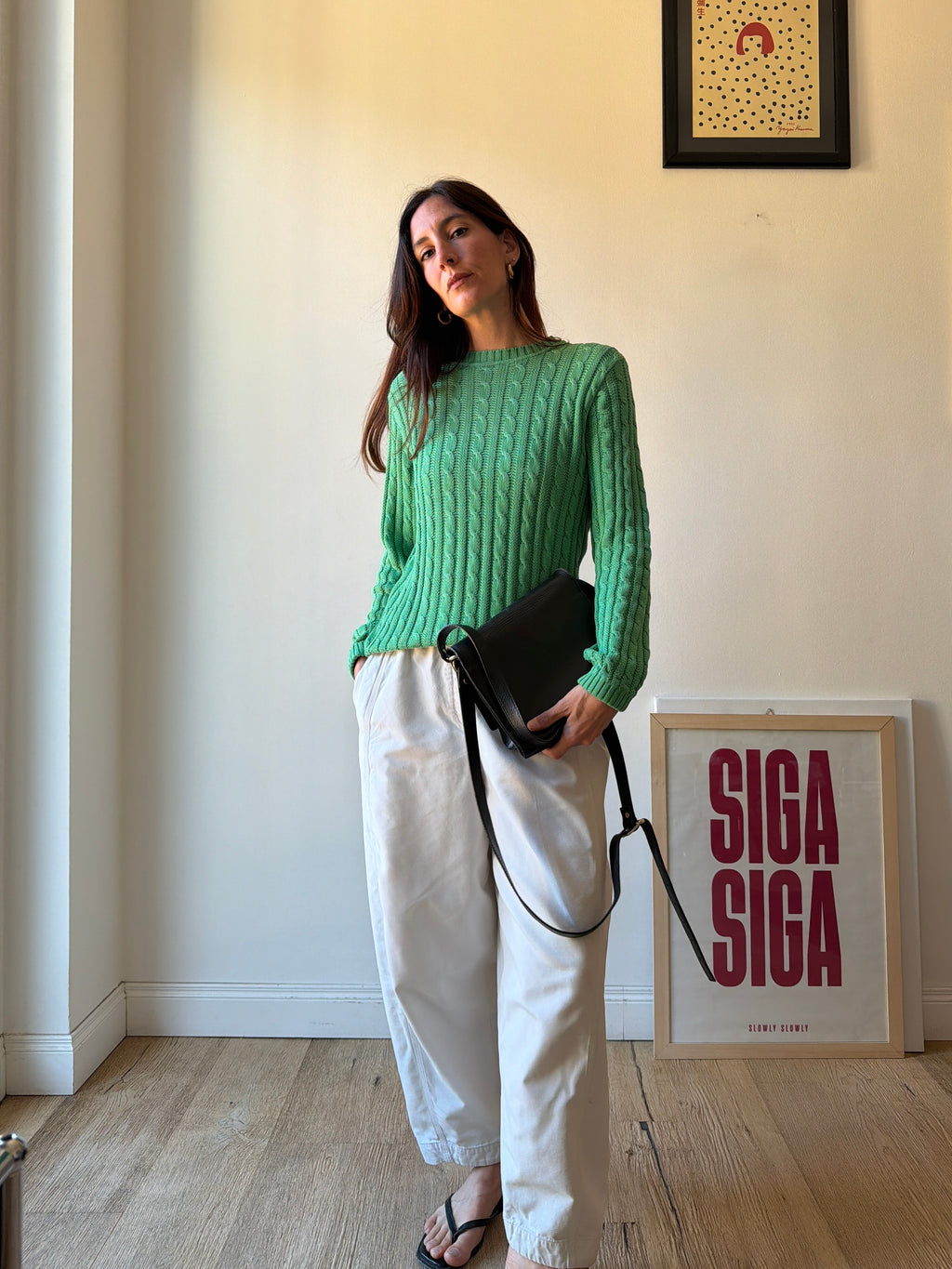 MAGLIONE IN COTONE VERDE