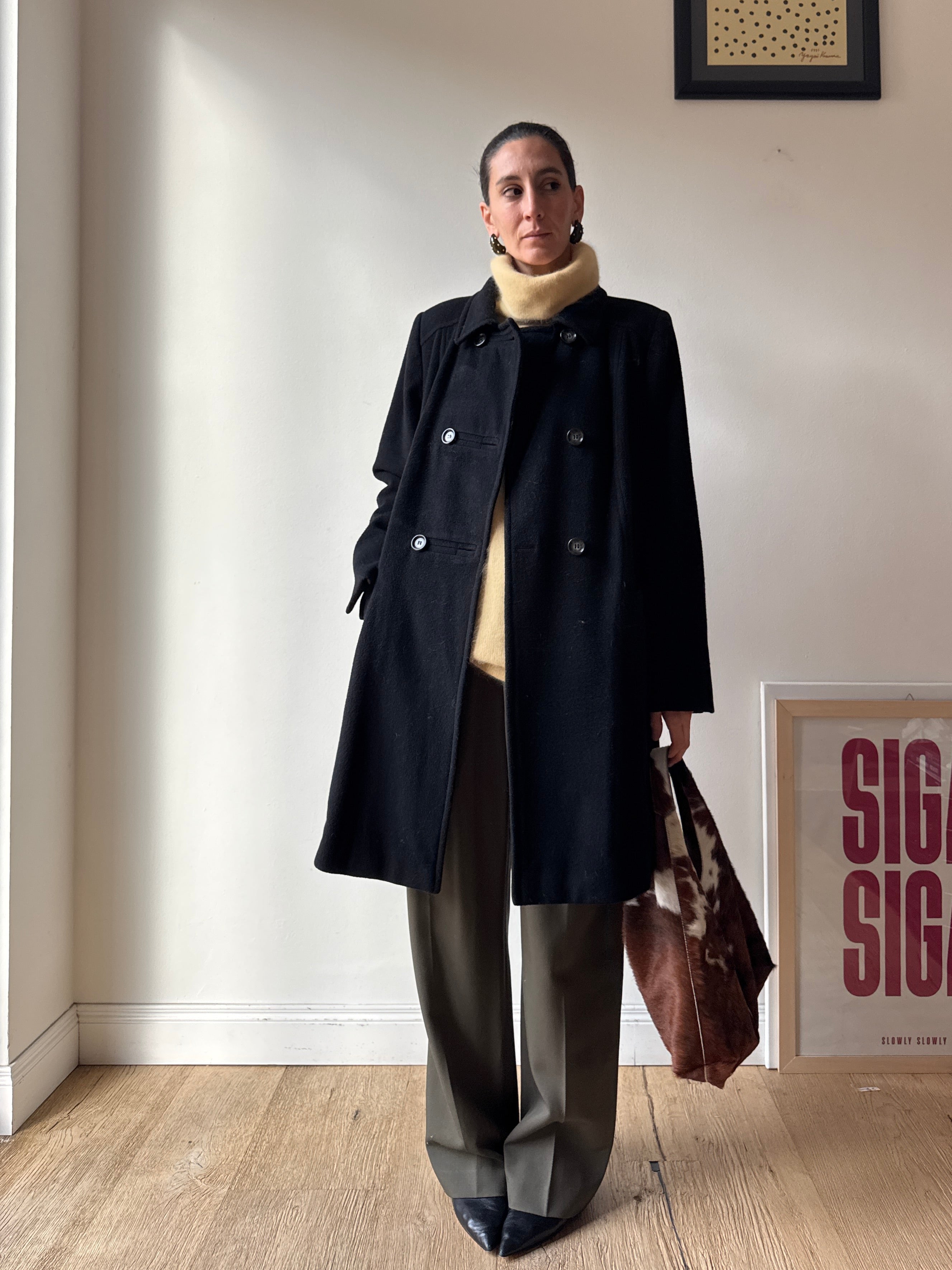 CAPPOTTO MIDI MISTO CASHMERE