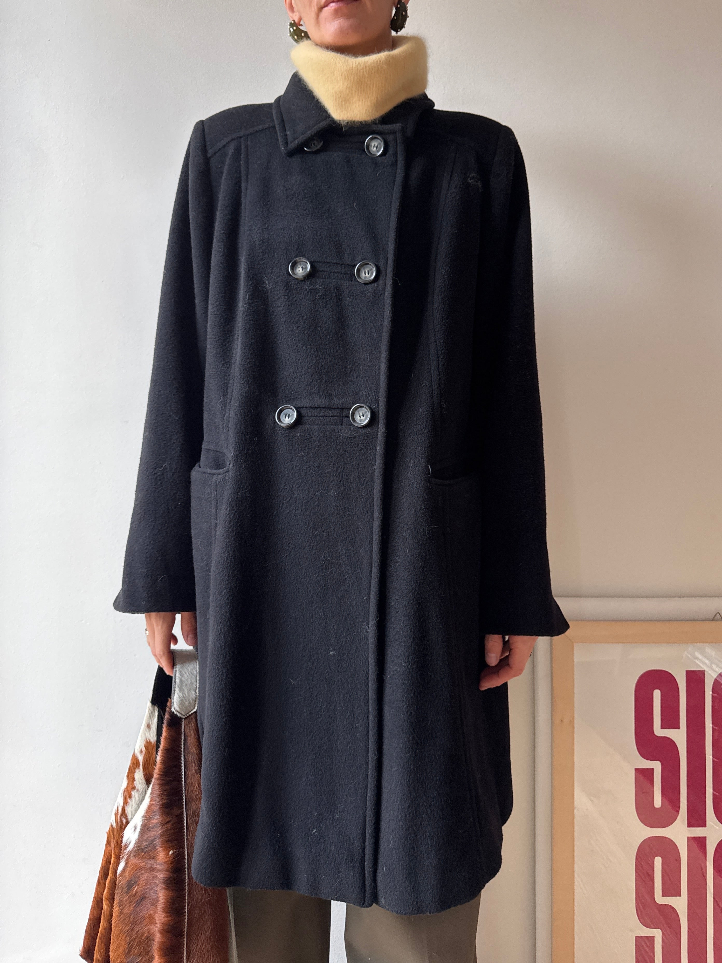 CAPPOTTO MIDI MISTO CASHMERE