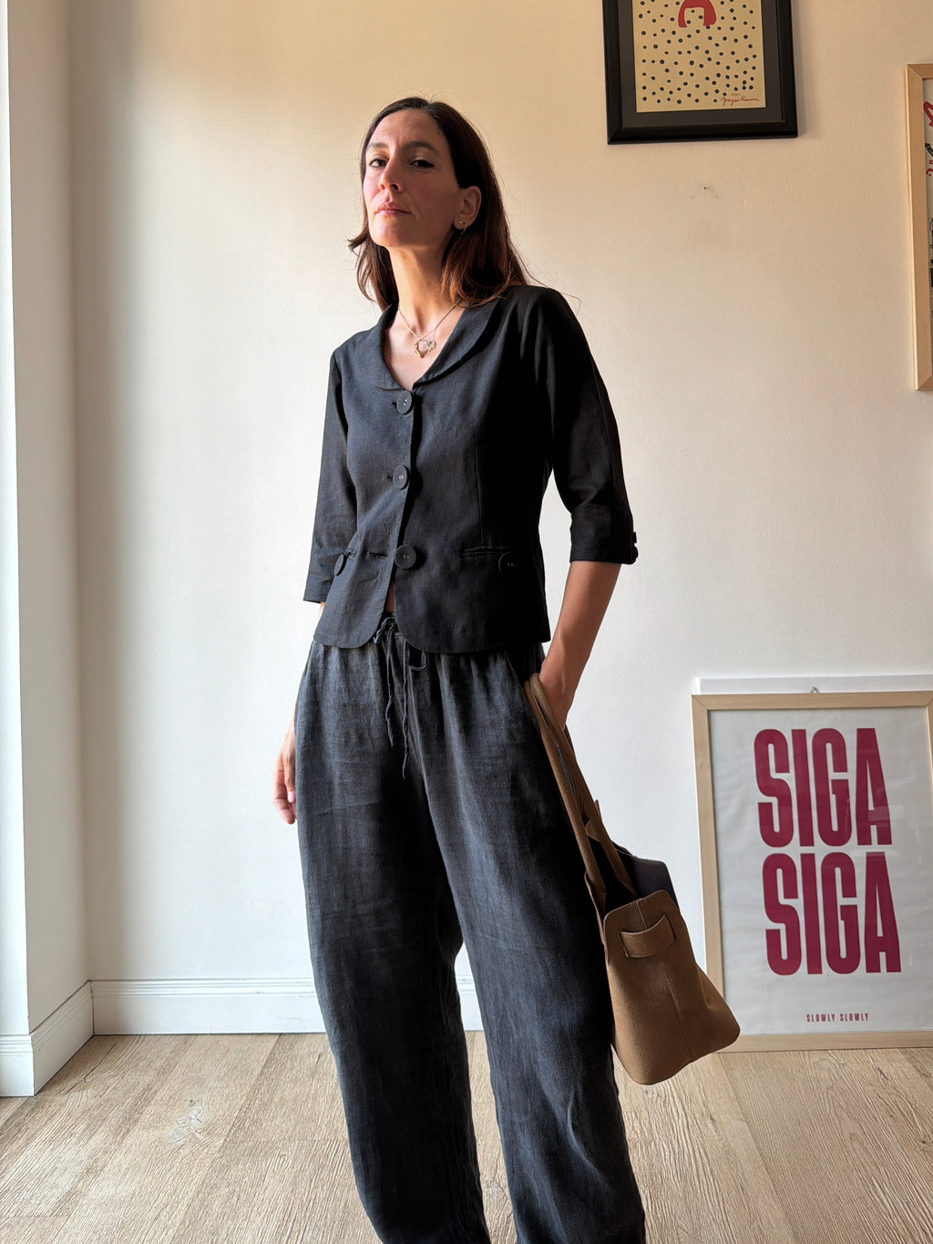GIACCA/TOP IN LINO
