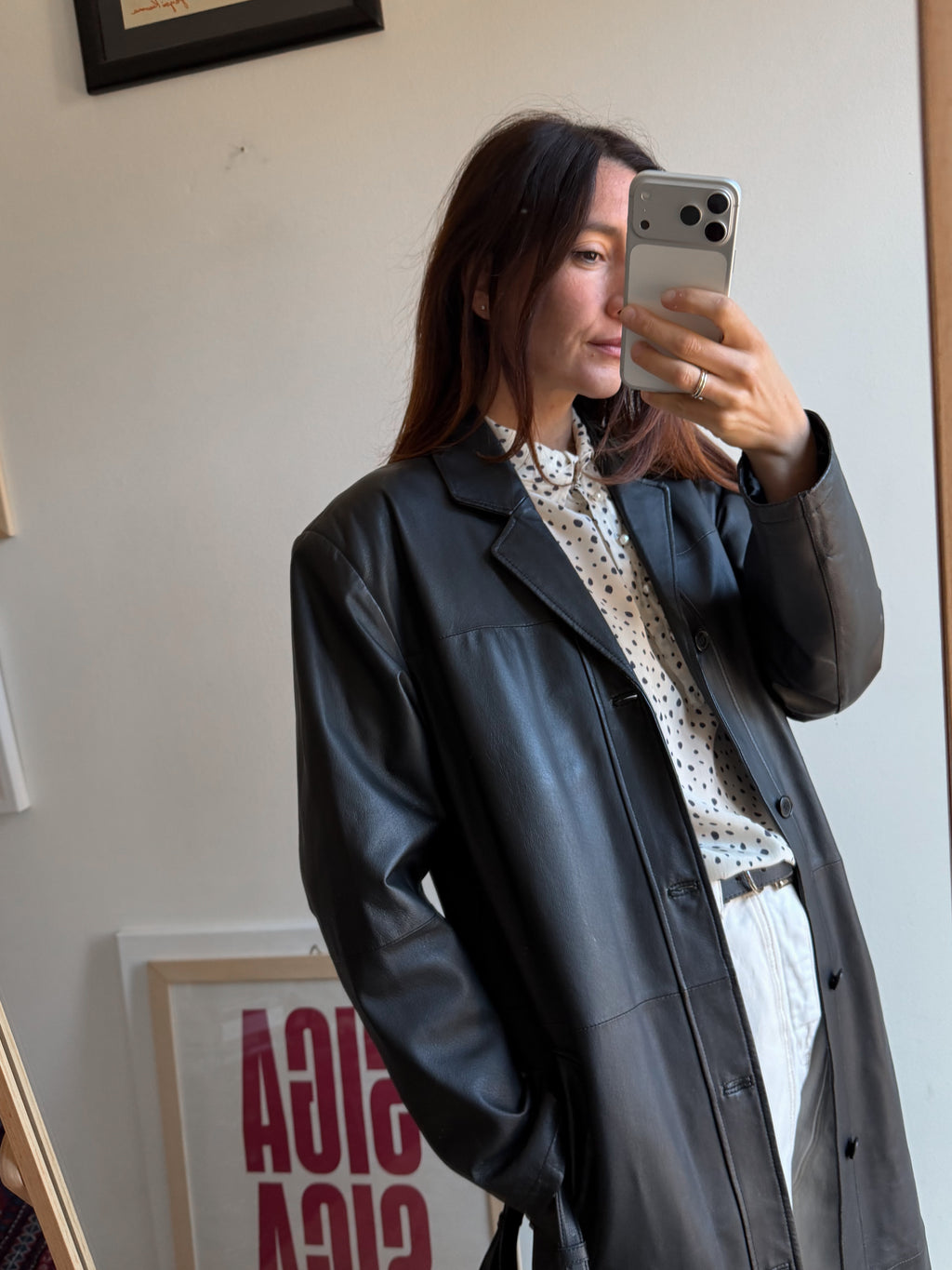 TRENCH IN PELLE NERA