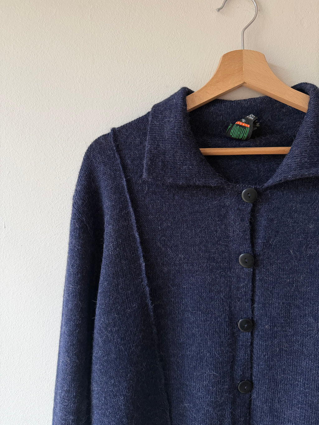 CARDIGAN BLU ALPACA