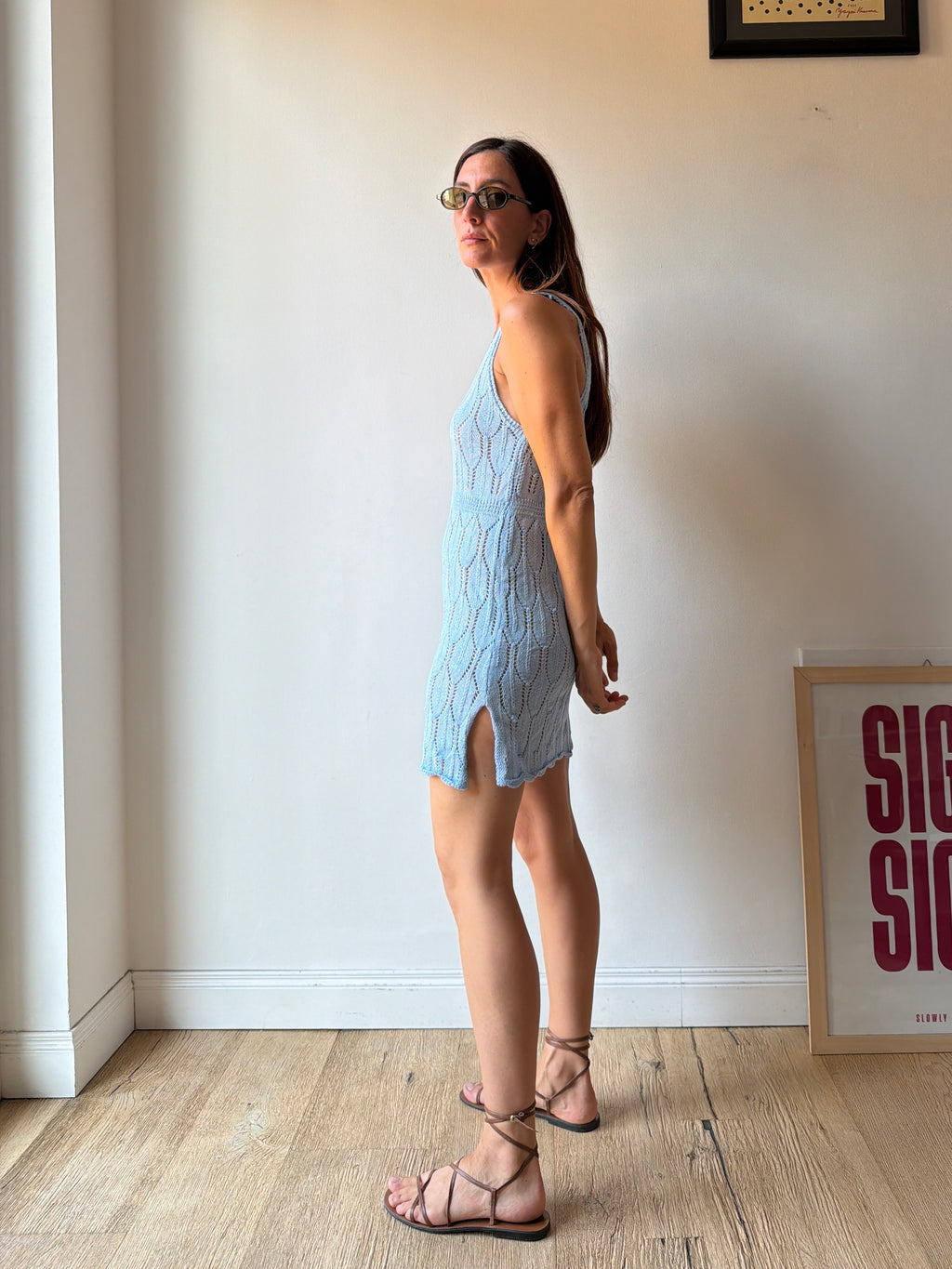 ABITO IN CROCHET AZZURRO