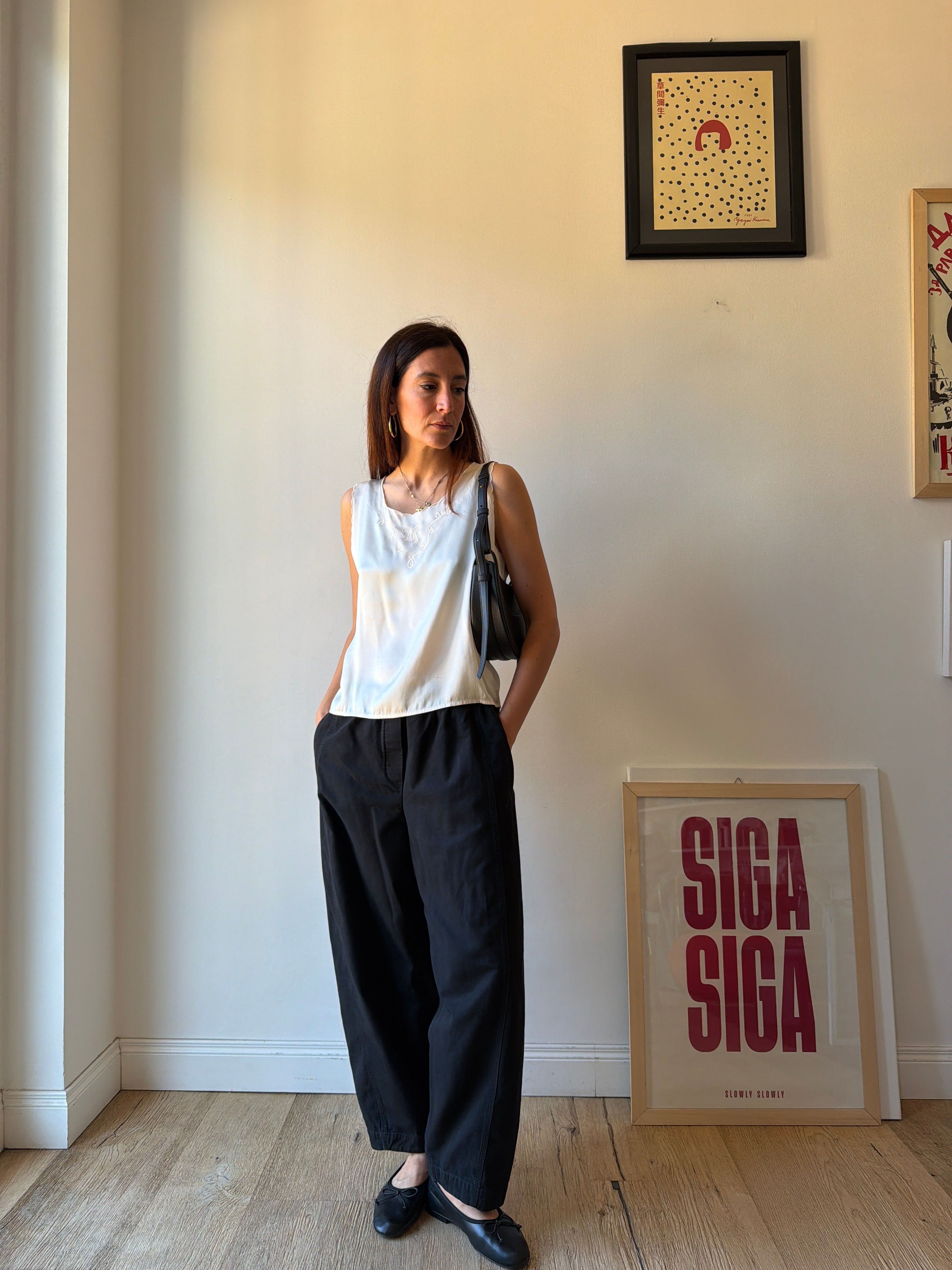TOP IN SETA CON FIOCCO