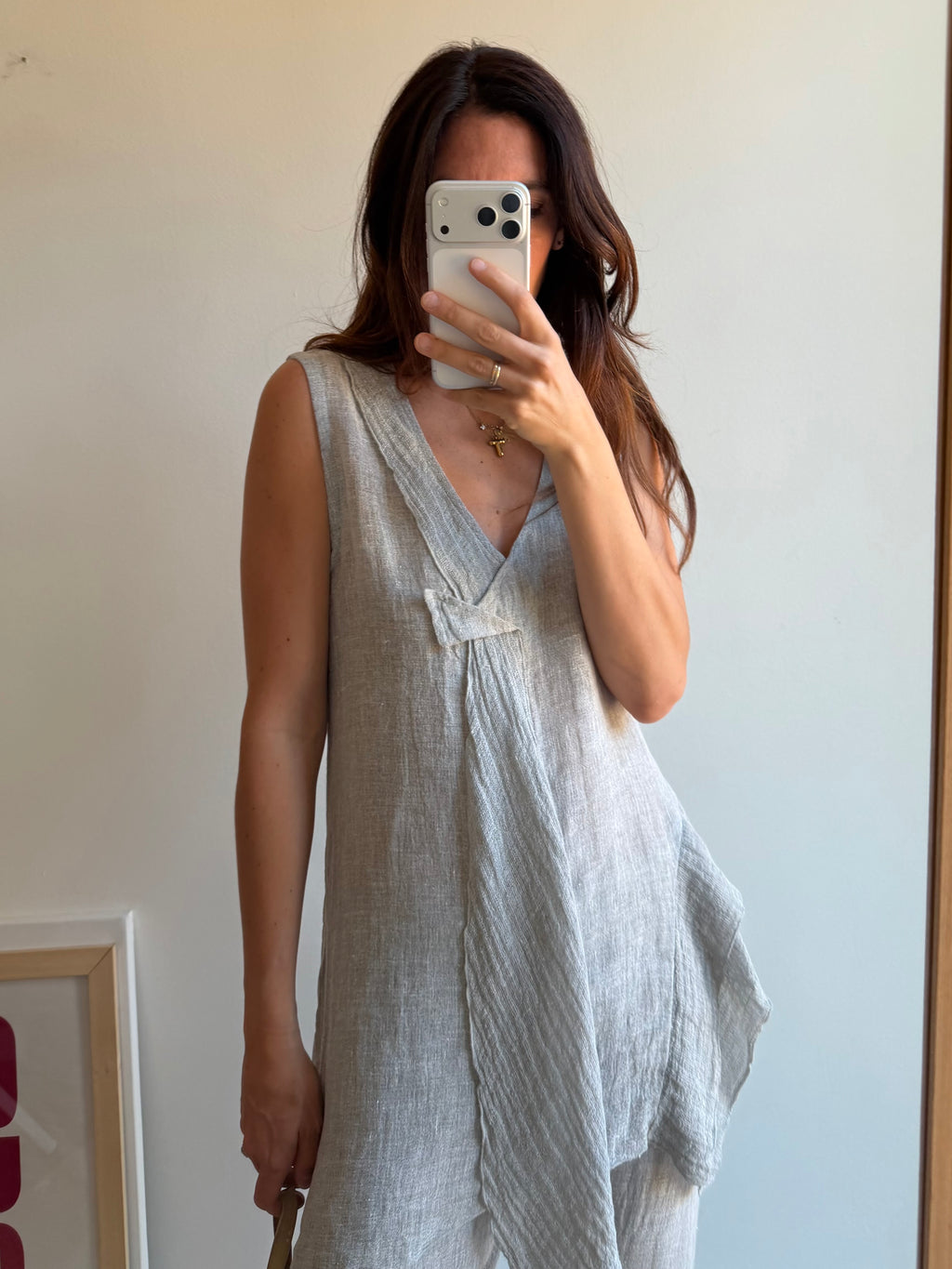 COMPLETO IN LINO GRIGIO