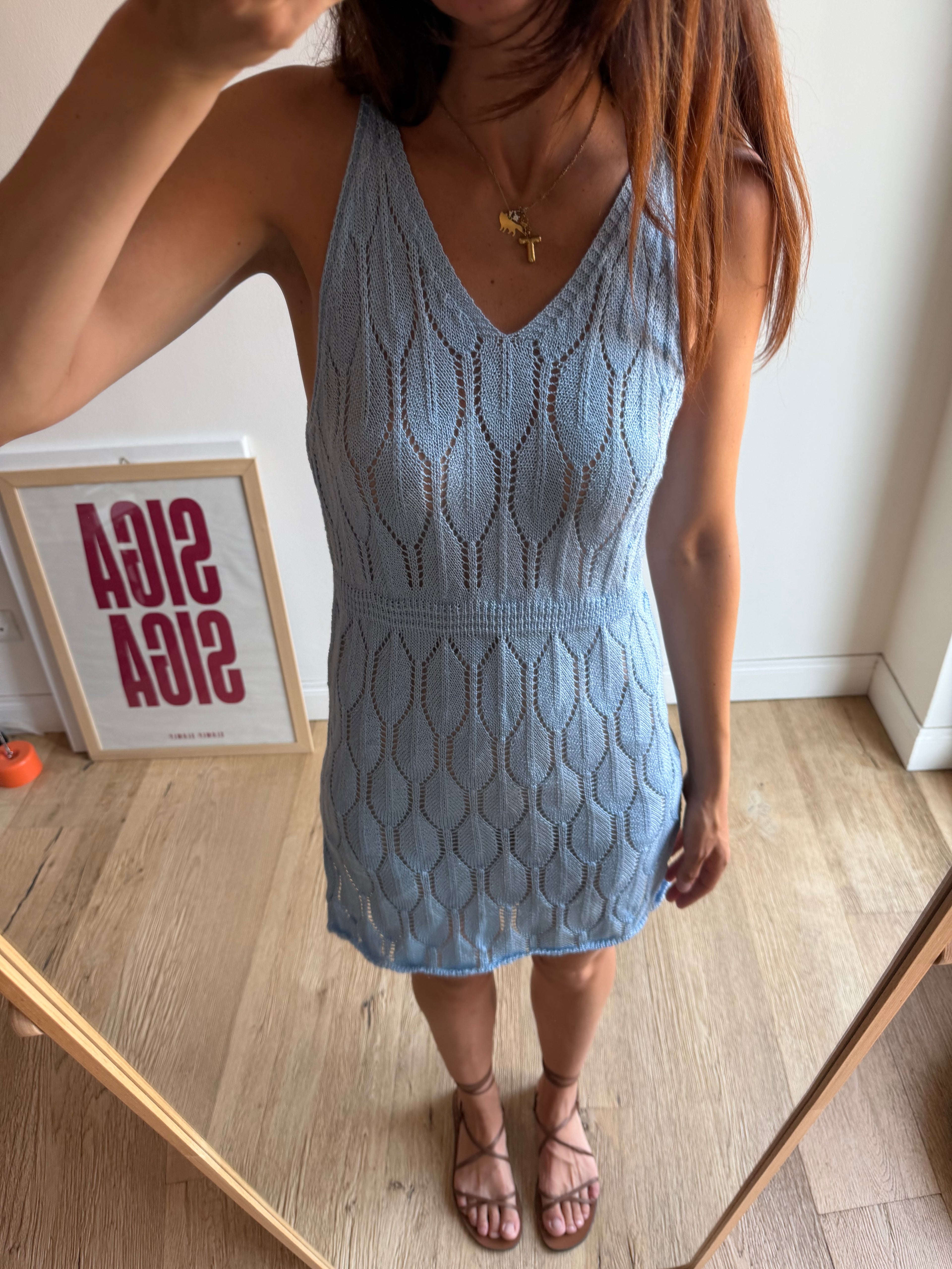 ABITO IN CROCHET AZZURRO