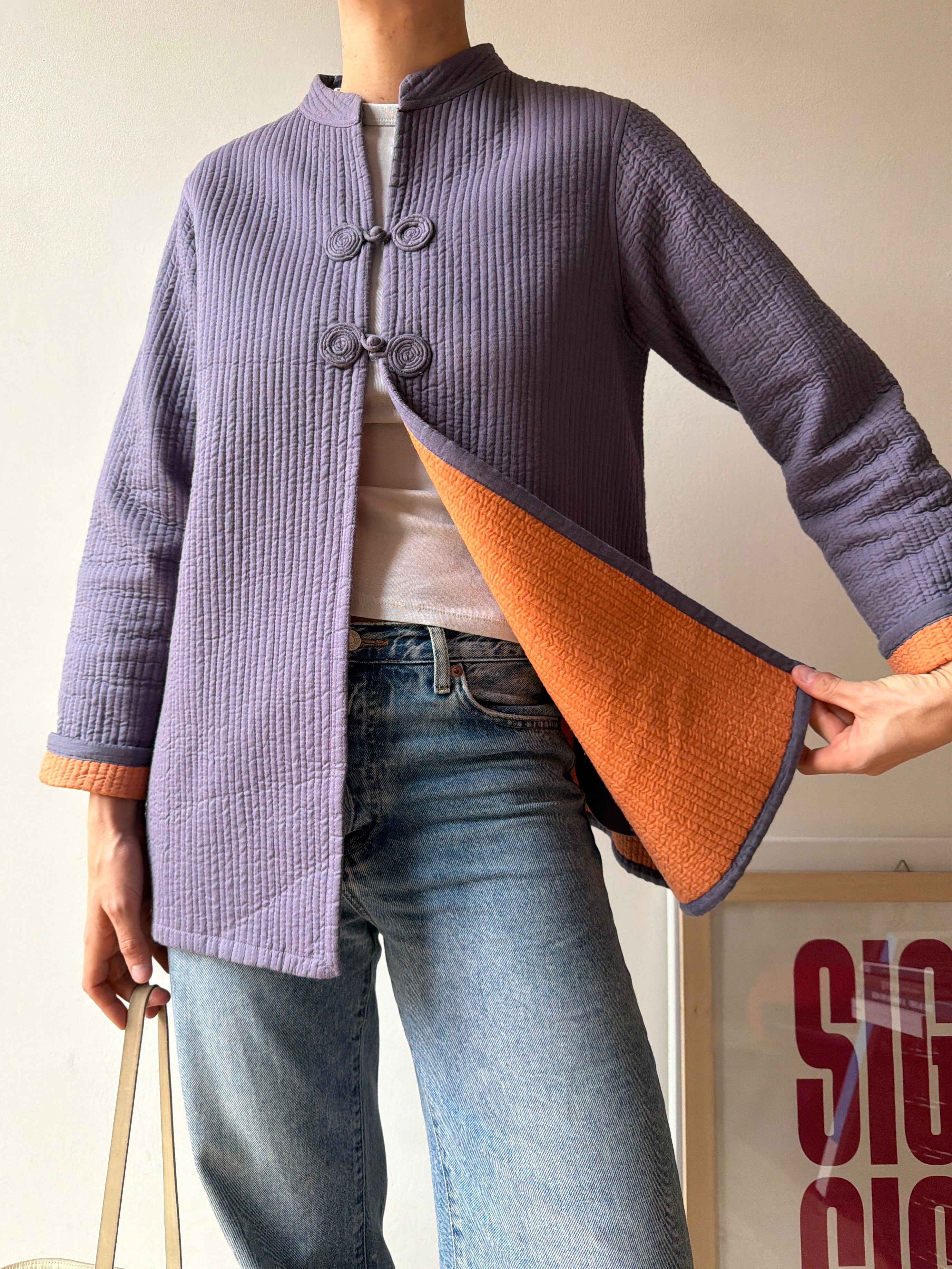 GIACCA TRAPUNTATA VIOLA