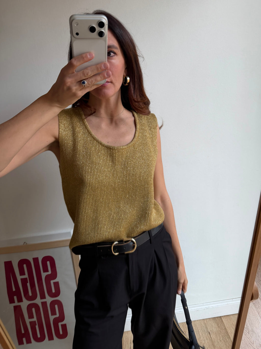 TOP IN LUREX ORO