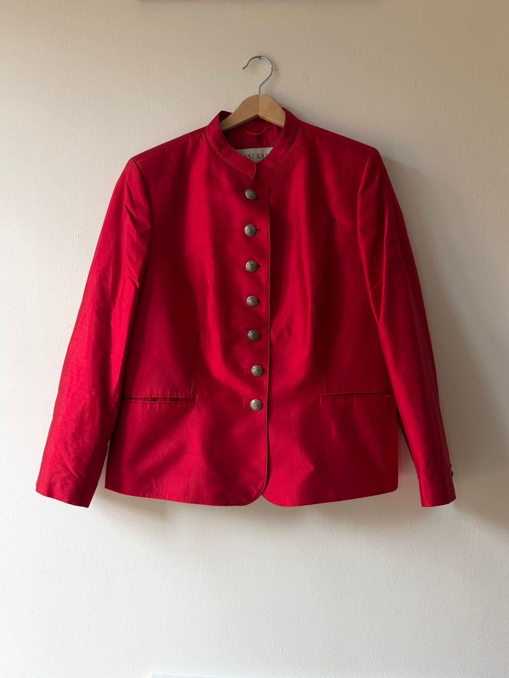 BLAZER ROSSO IN SETA