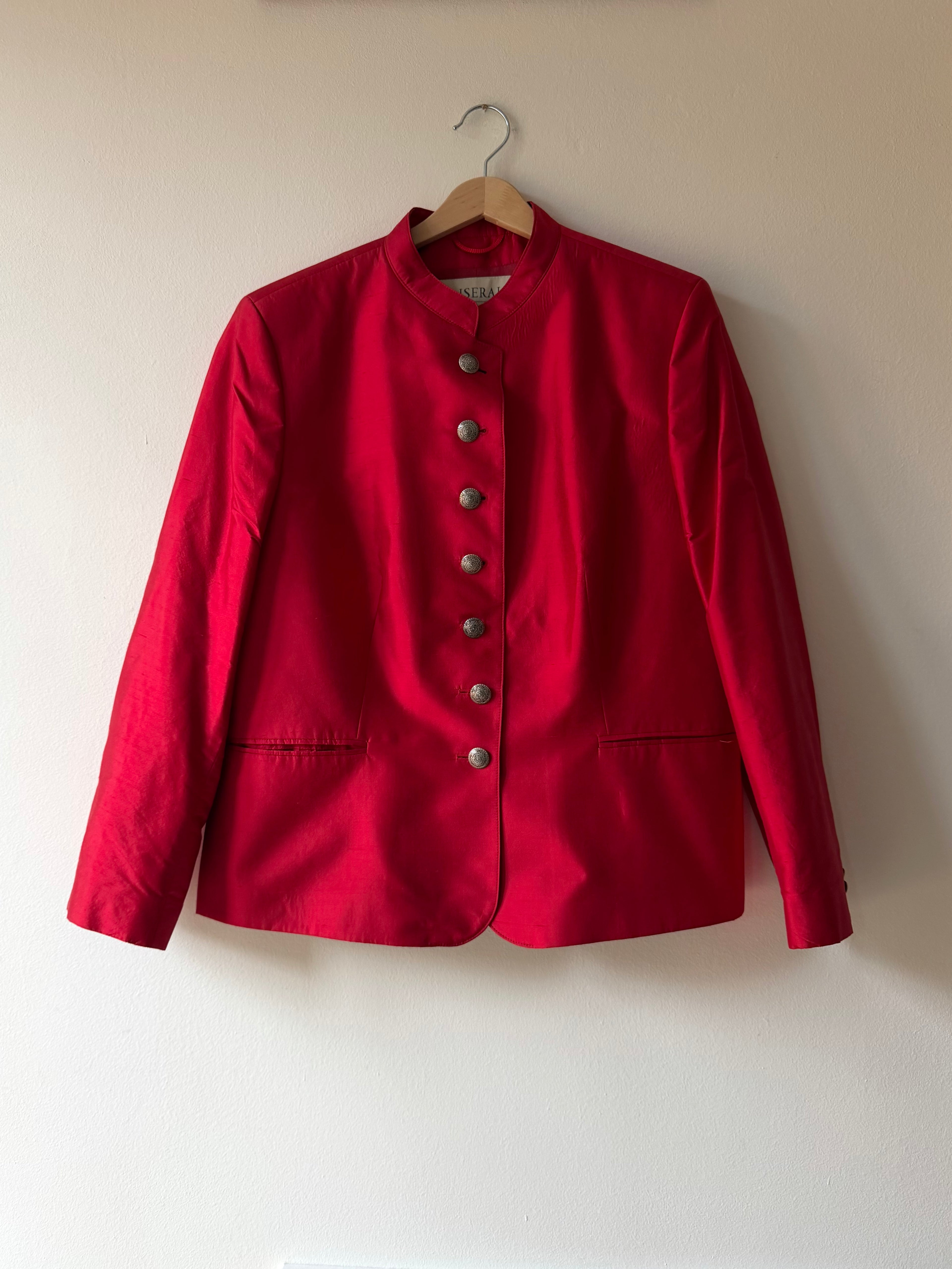 BLAZER ROSSO IN SETA
