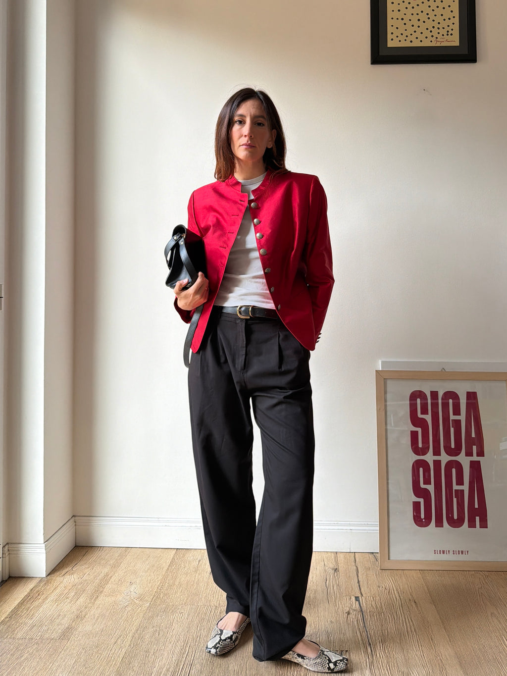 BLAZER ROSSO IN SETA