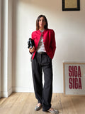 BLAZER ROSSO IN SETA