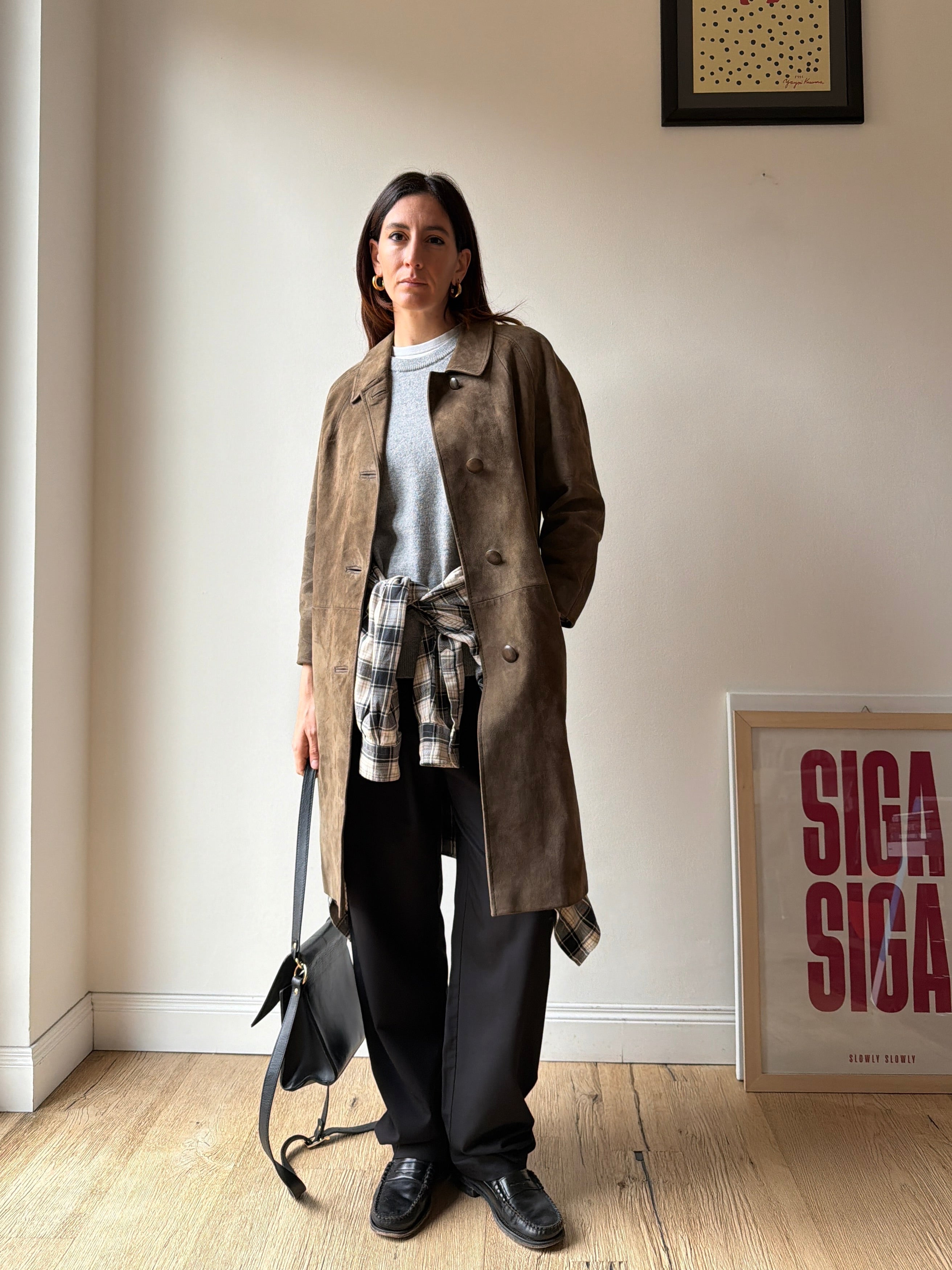 CAPPOTTO IN CAMOSCIO TORTORA