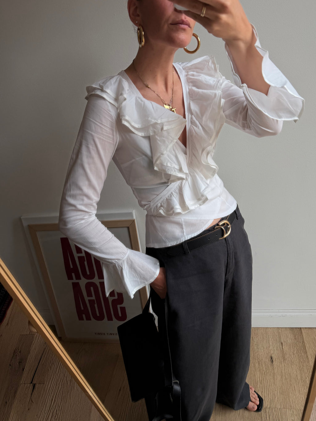 PANTALONE IN LINO WIDE LEG