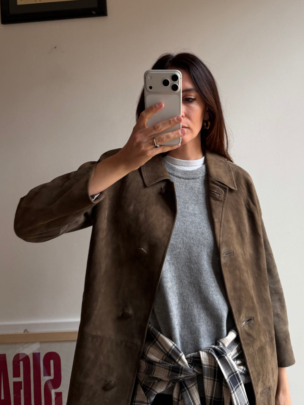 CAPPOTTO IN CAMOSCIO TORTORA
