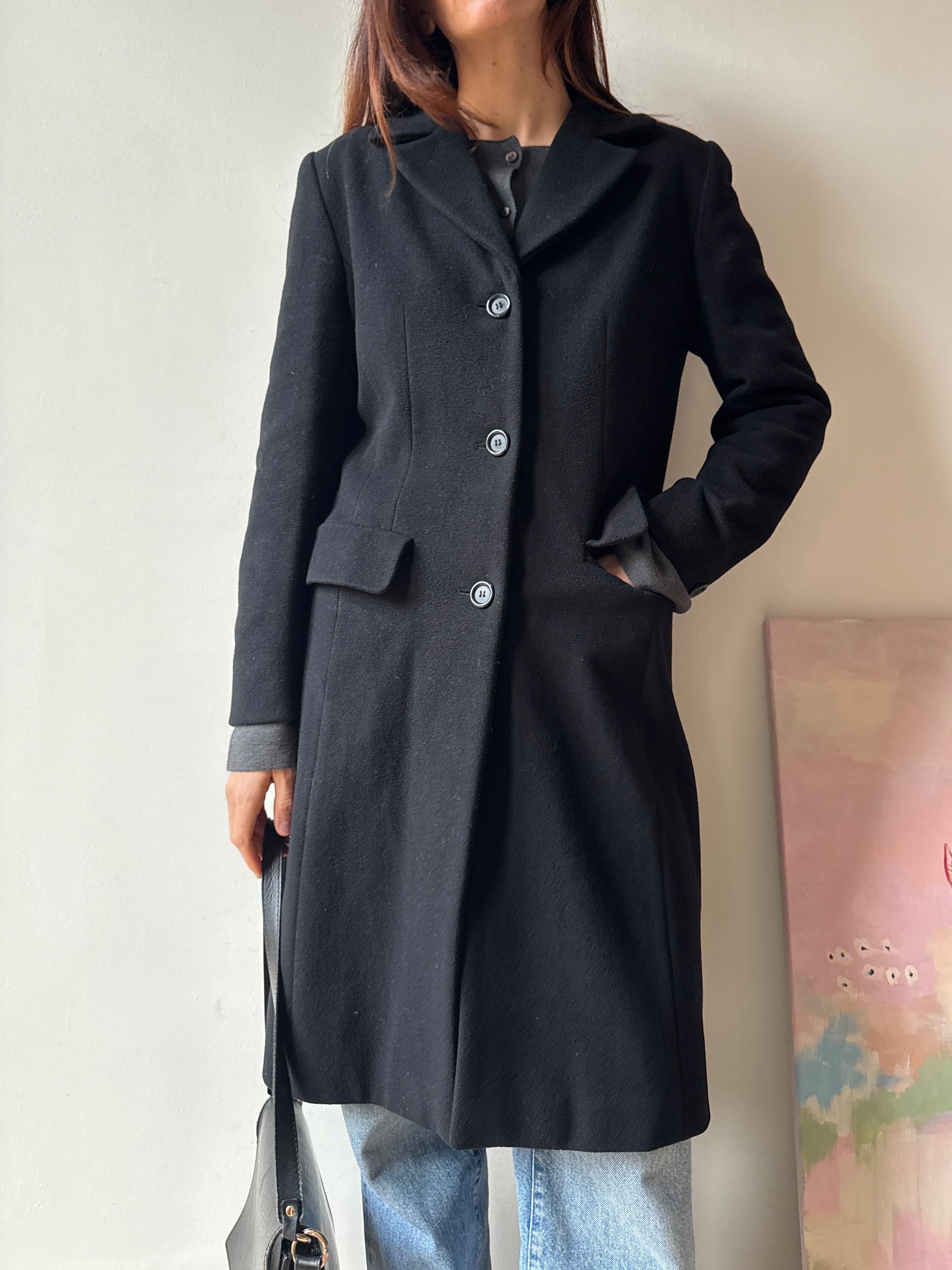 CAPPOTTO NERO SLIM