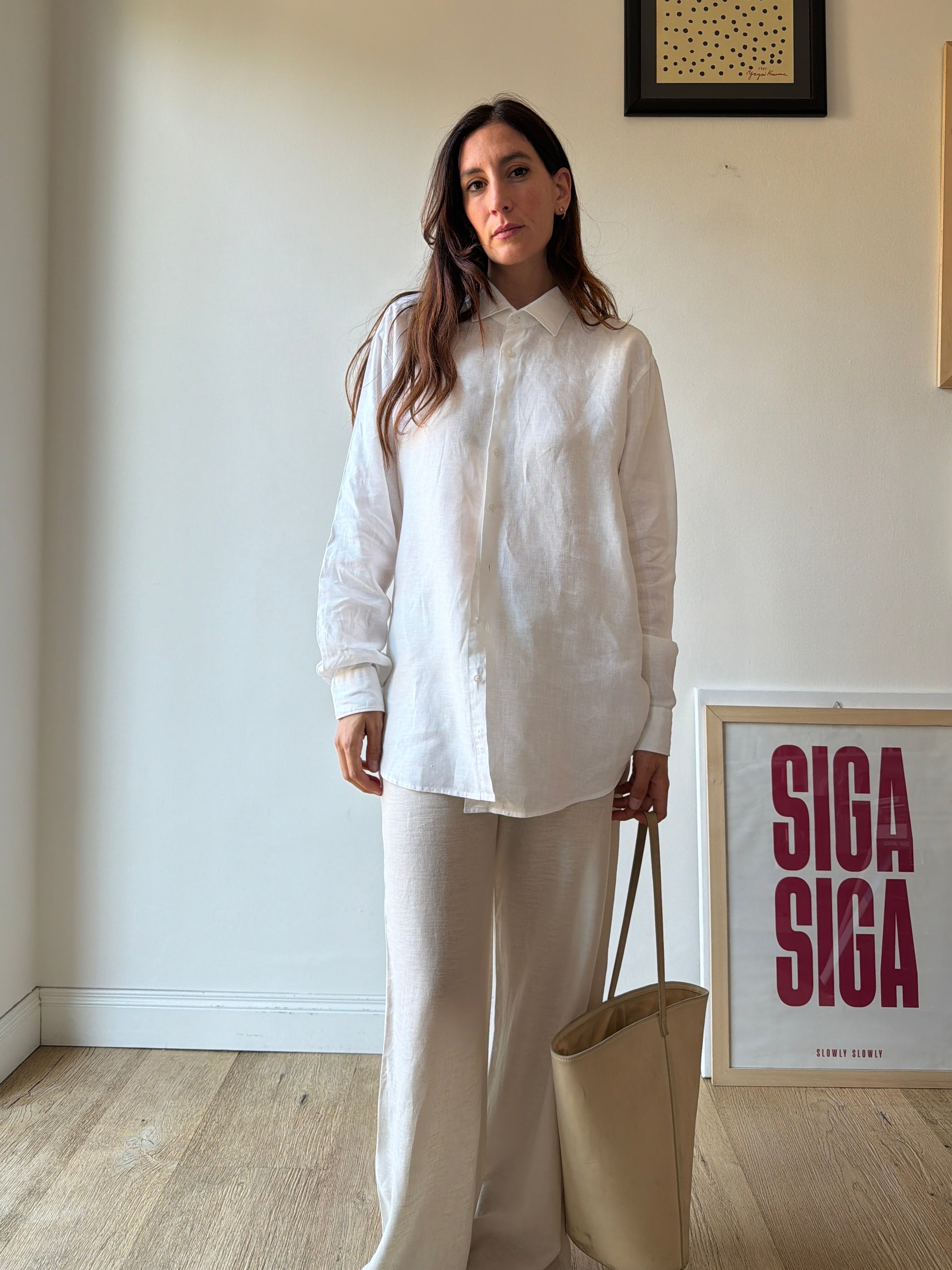 CAMICIA BIANCA LINO