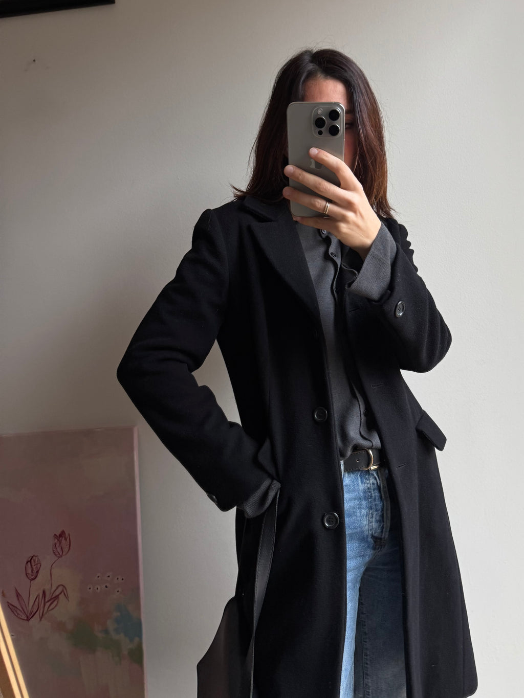 CAPPOTTO NERO SLIM