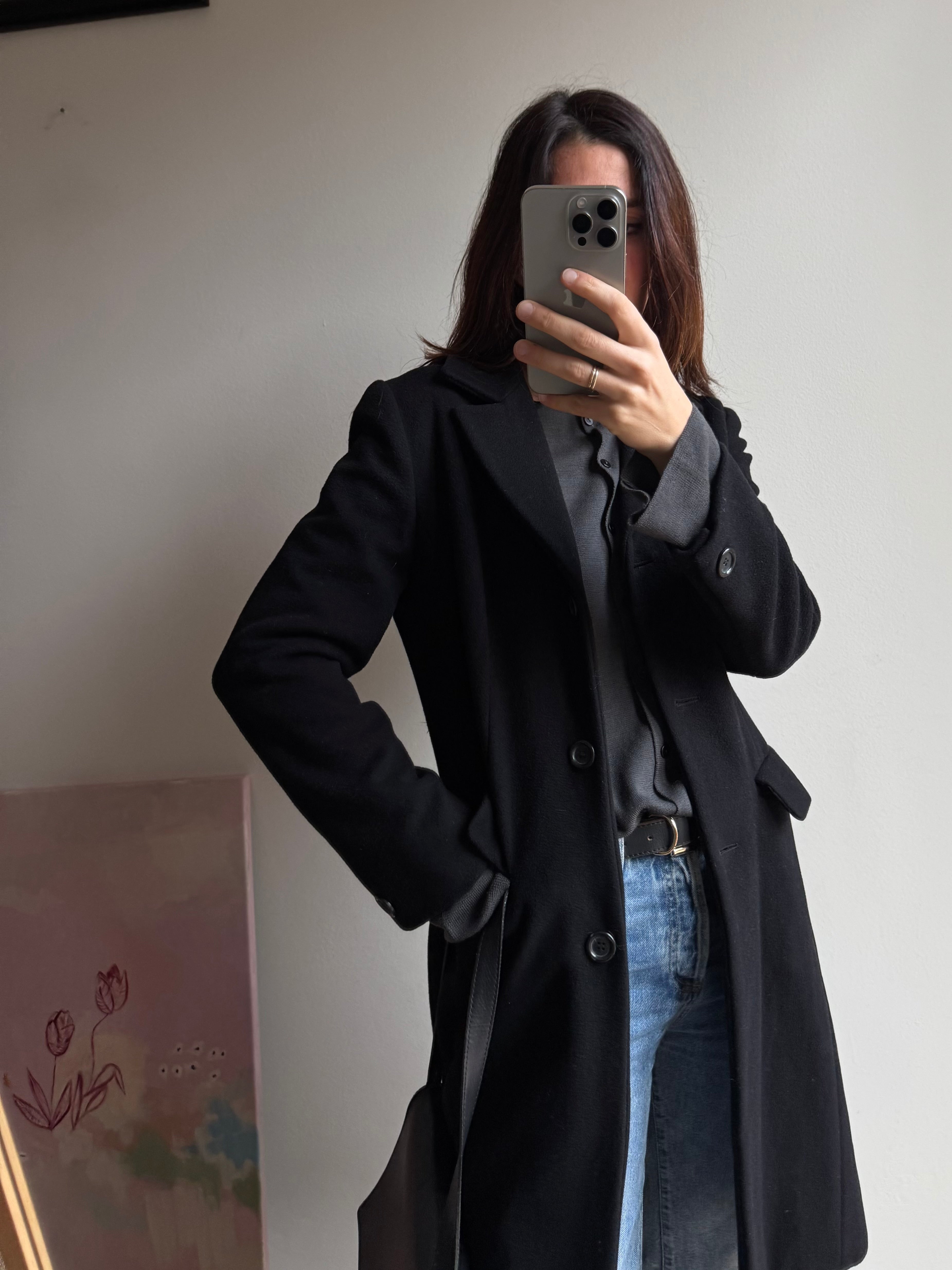 CAPPOTTO NERO SLIM