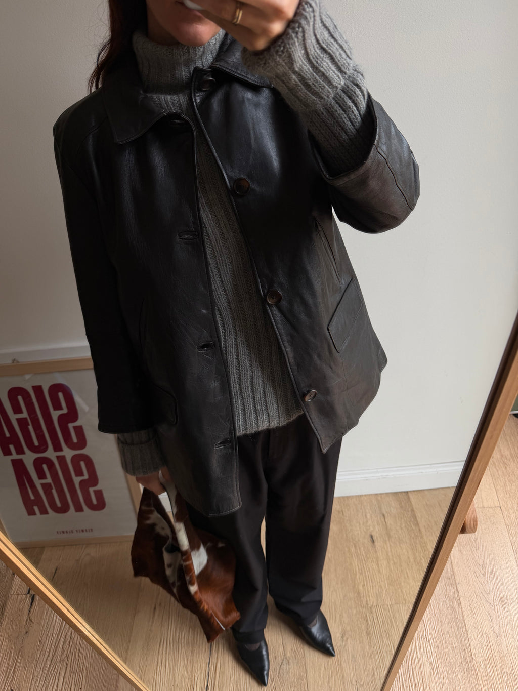 GIACCA IN PELLE NERA