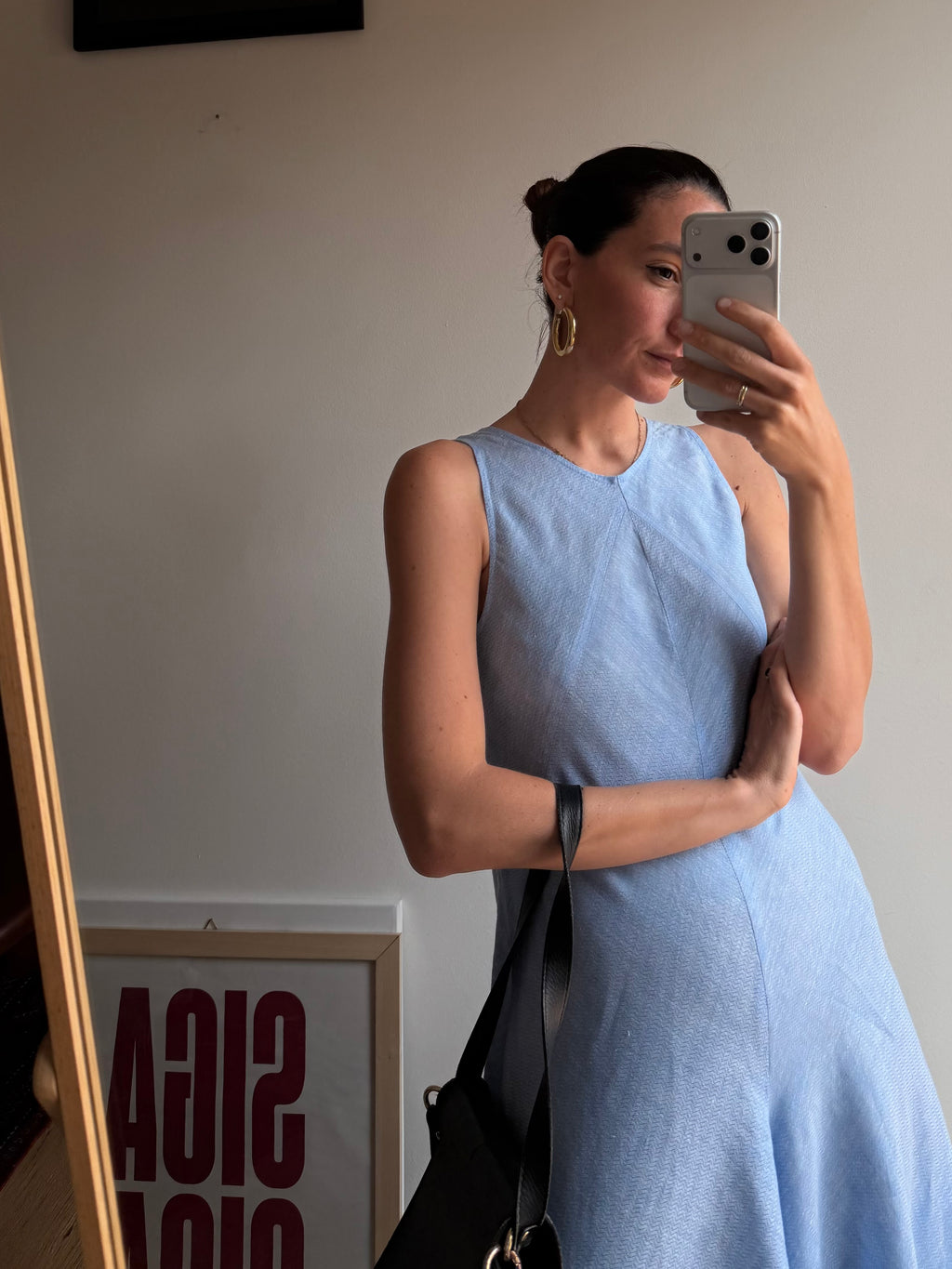 TUTA IN LINO AZZURRO