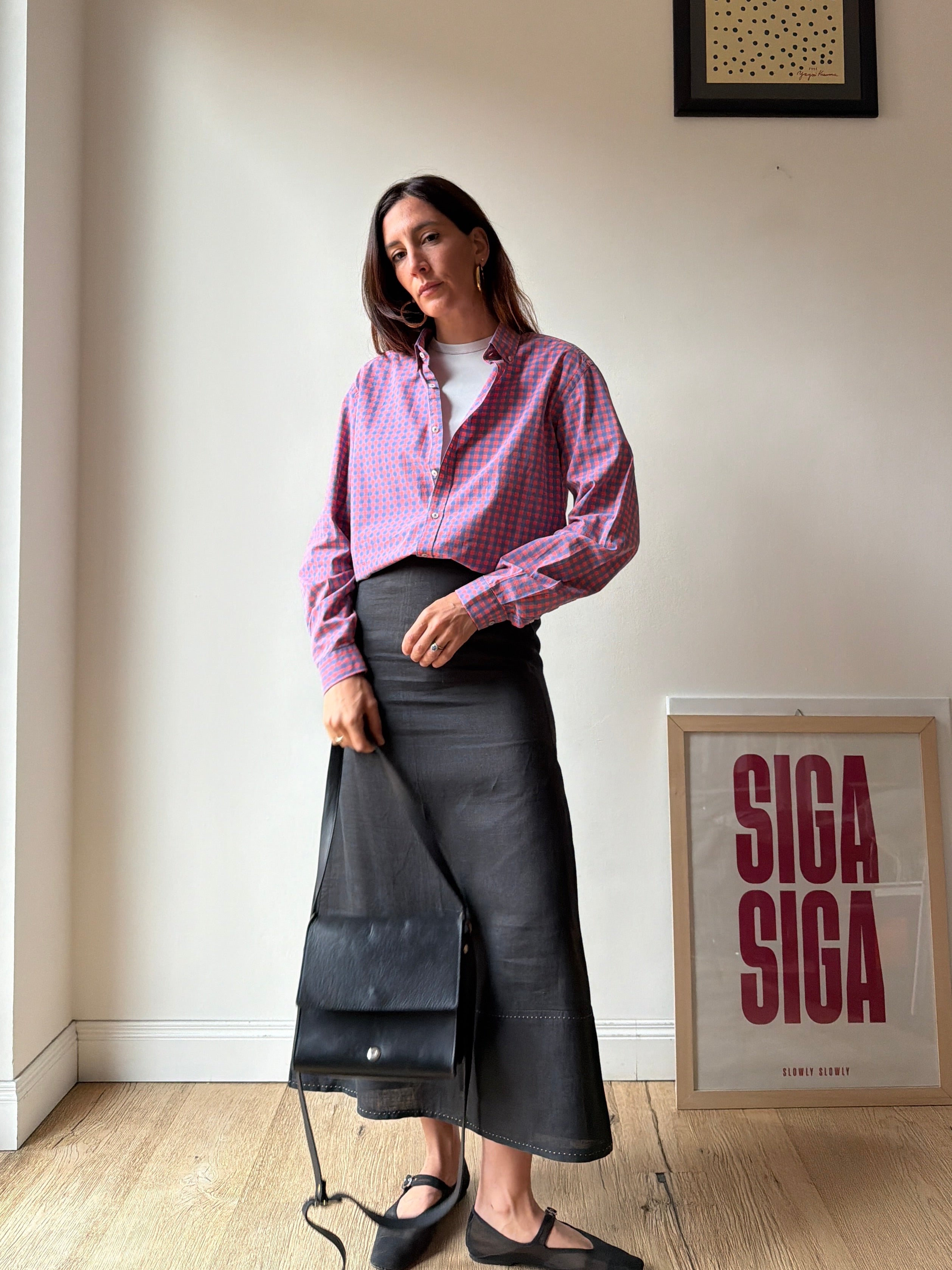 CAMICIA VICHY ROSA BLU