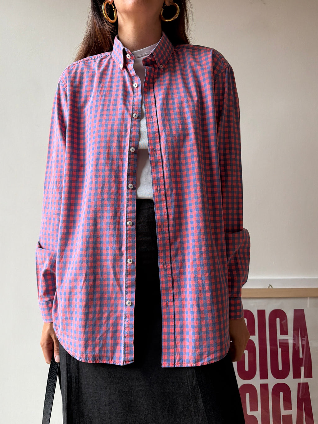 CAMICIA VICHY ROSA BLU