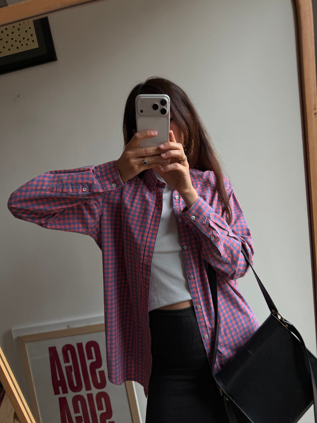 CAMICIA VICHY ROSA BLU