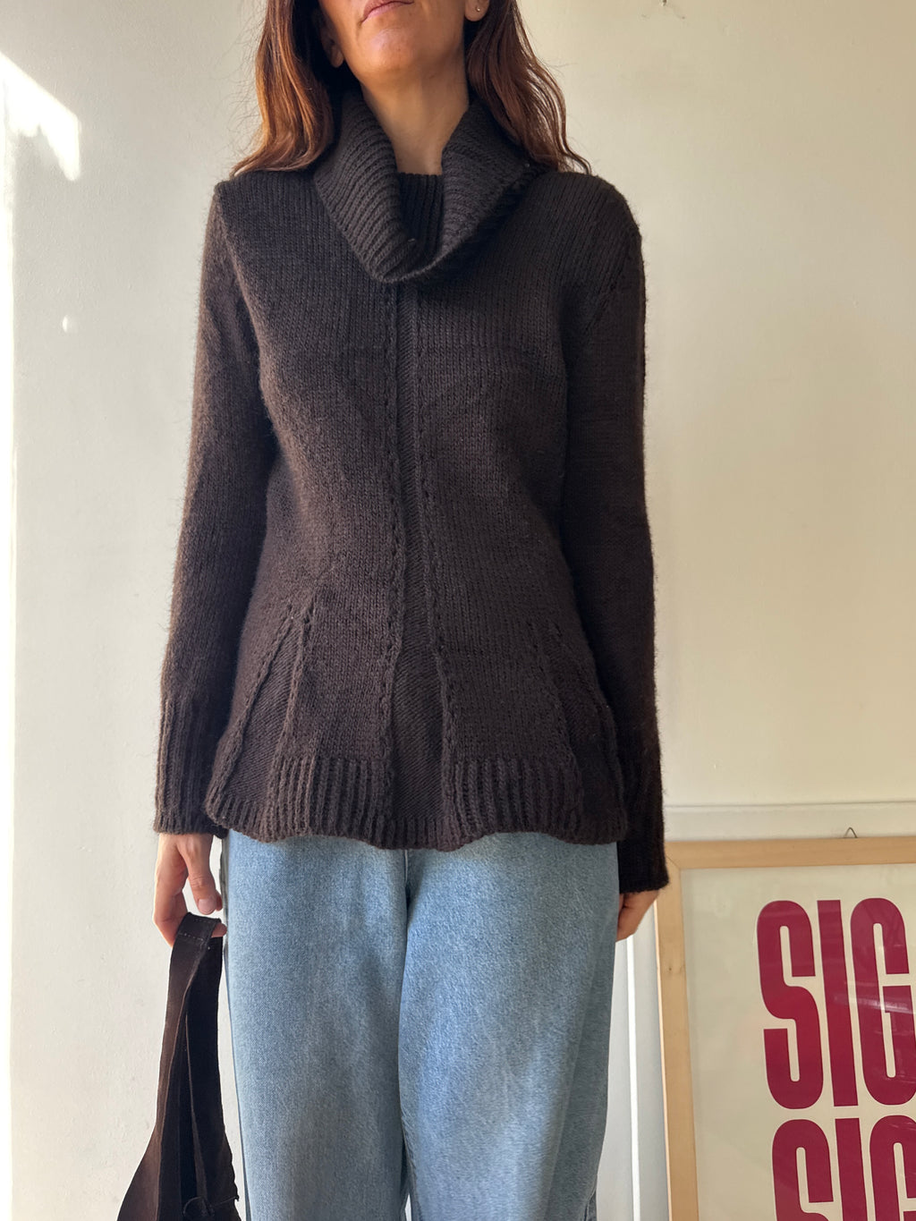 MAGLIONE BALLERINA MARRONE