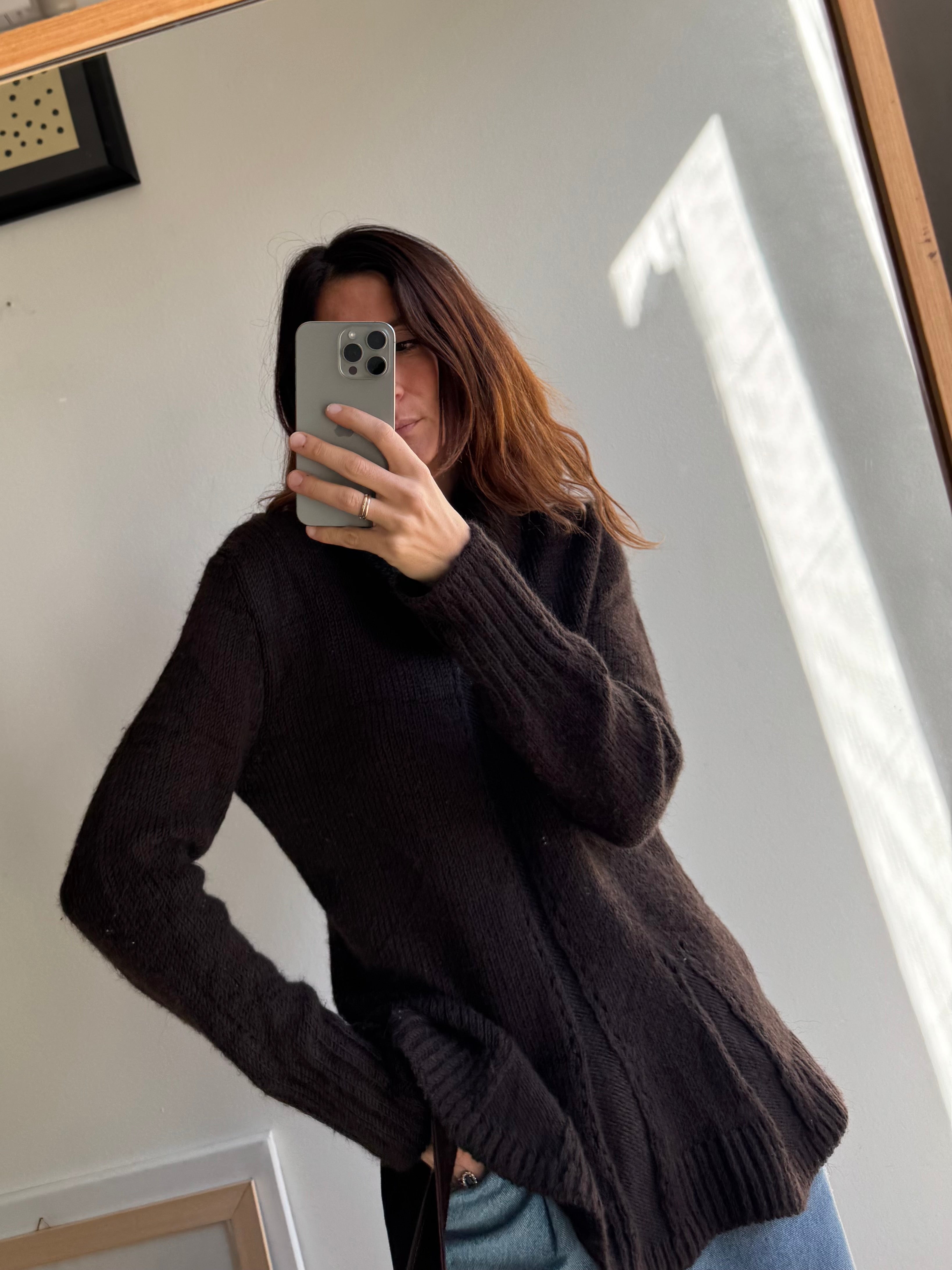 MAGLIONE BALLERINA MARRONE