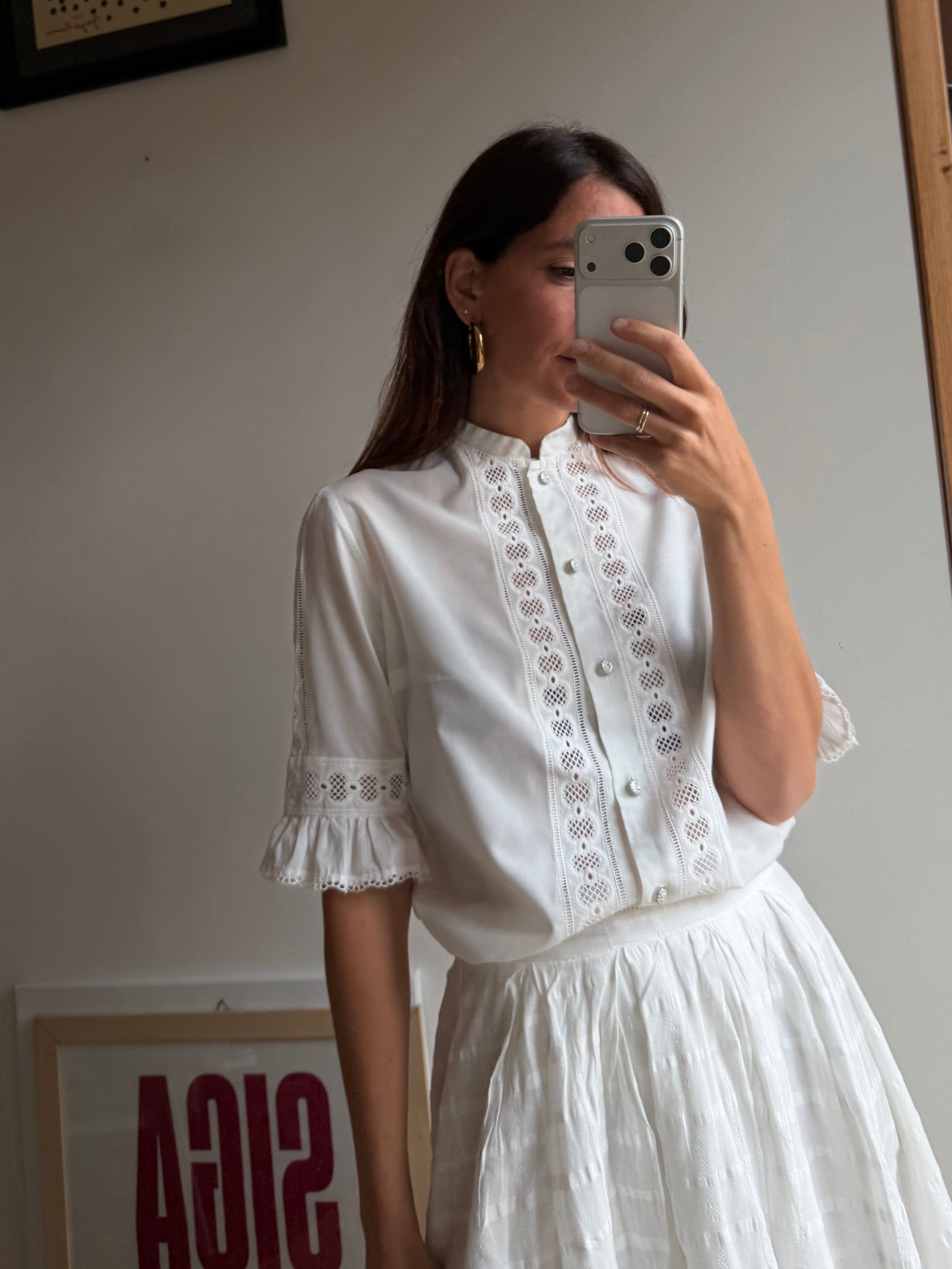 CAMICIA BIANCA DECORATA