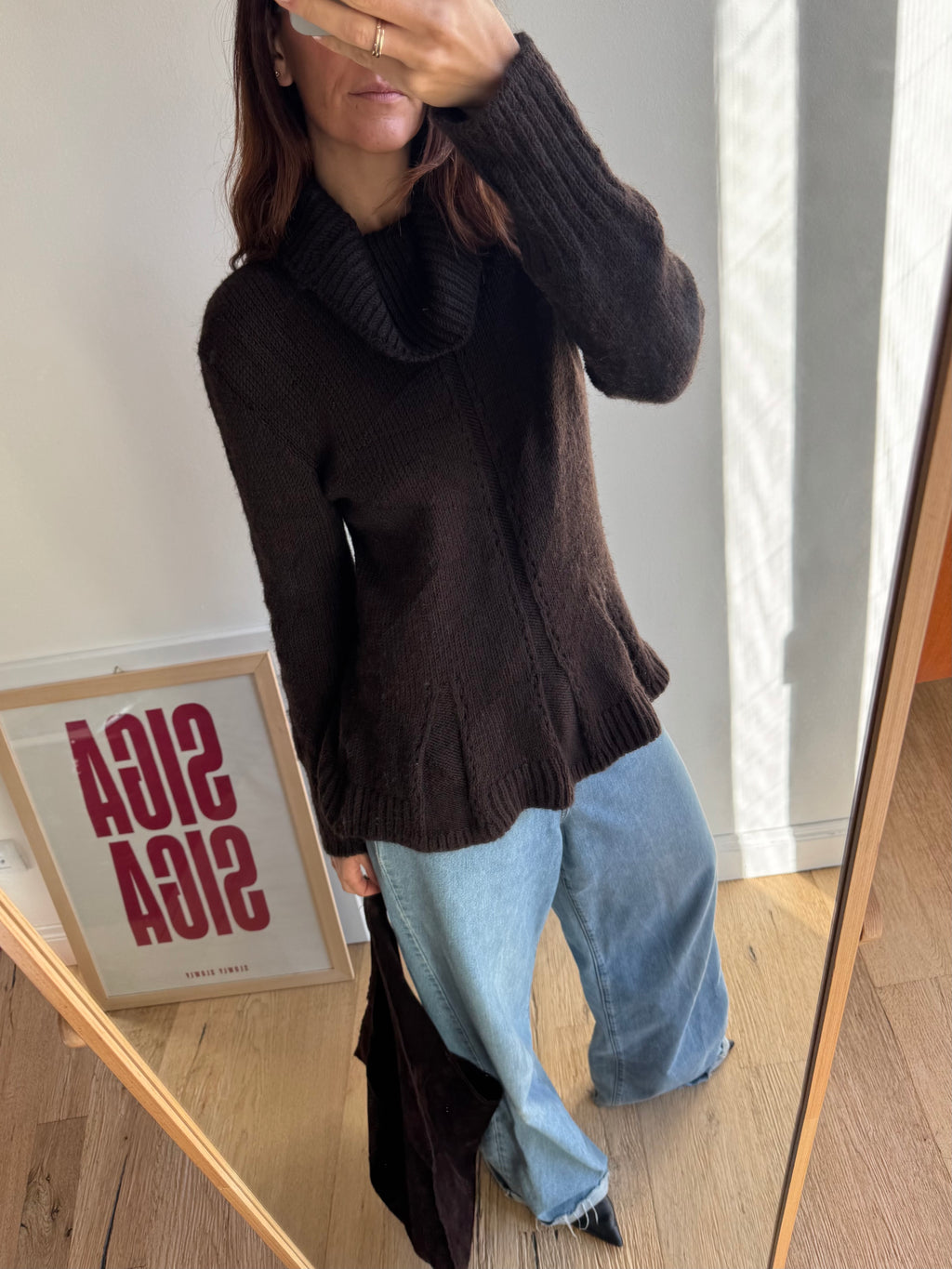 MAGLIONE BALLERINA MARRONE