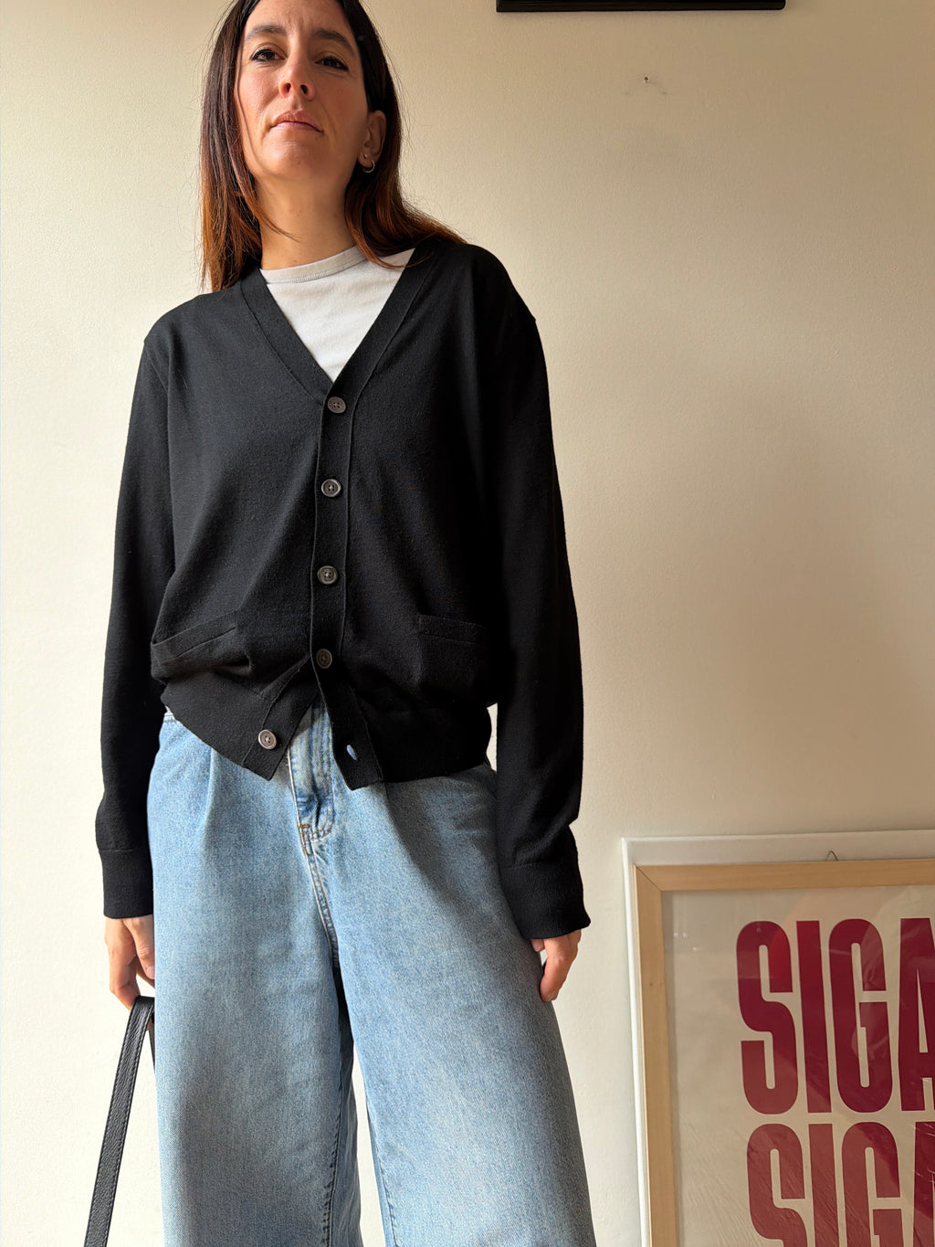 CARDIGAN NERO RALPH LAUREN