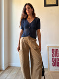 CARDIGAN BLU TRAFORATO
