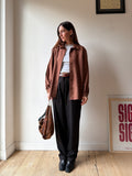CAMICIA MARRONE IN SETA