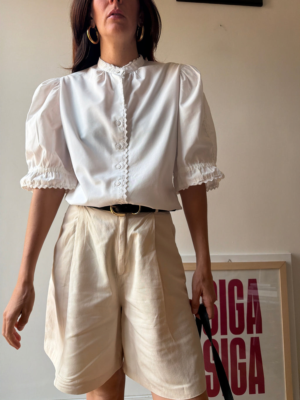 CAMICIA BIANCA CON MANICHE AMPIE