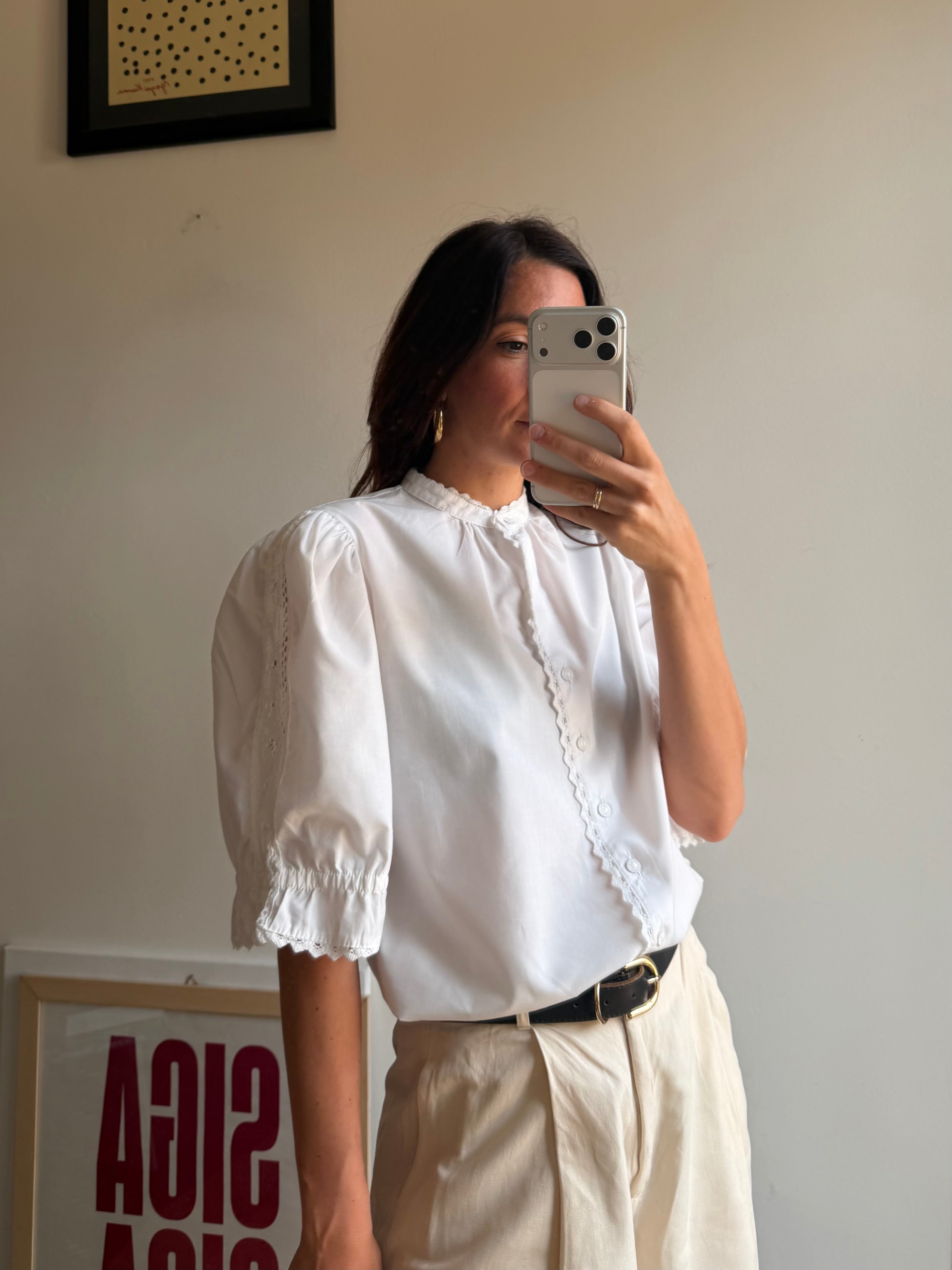 CAMICIA BIANCA CON MANICHE AMPIE