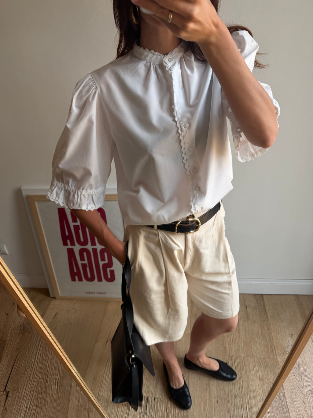 CAMICIA BIANCA CON MANICHE AMPIE