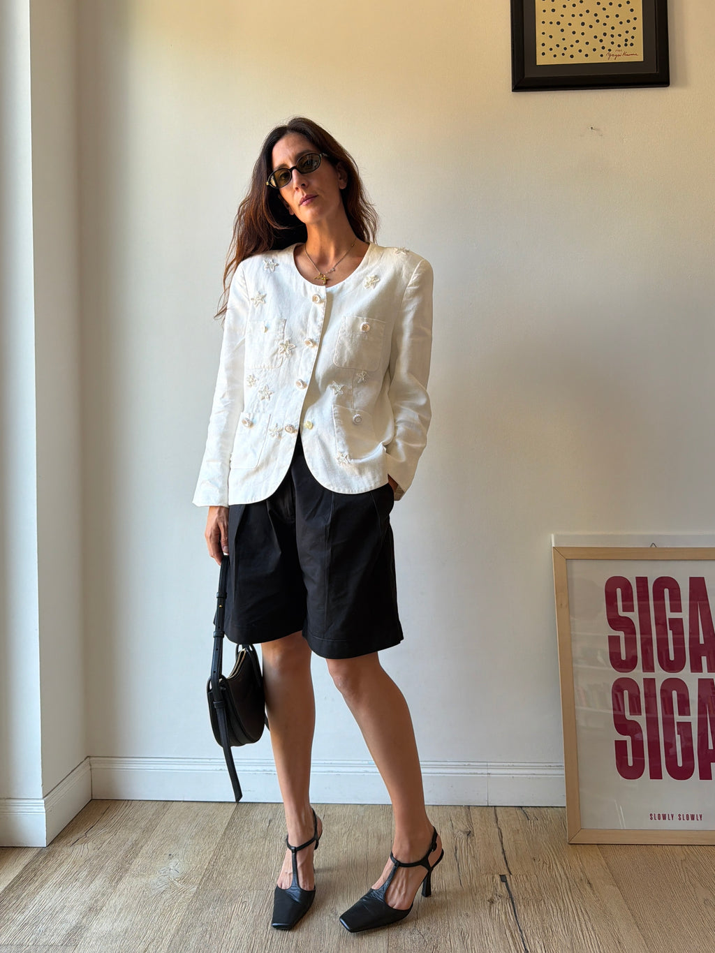 BLAZER DECORATO IN LINO