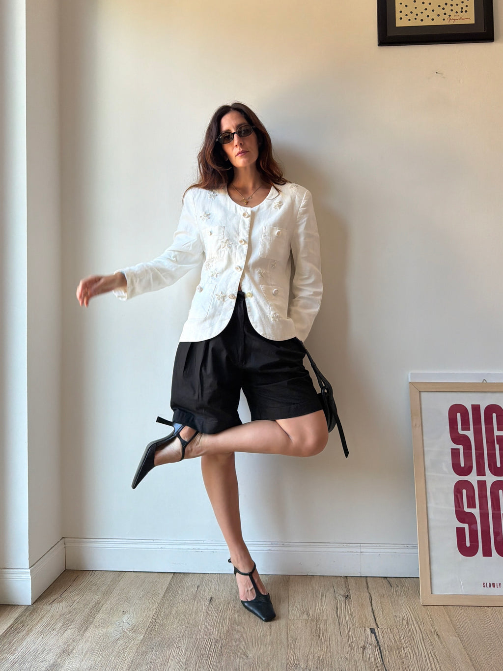 BLAZER DECORATO IN LINO