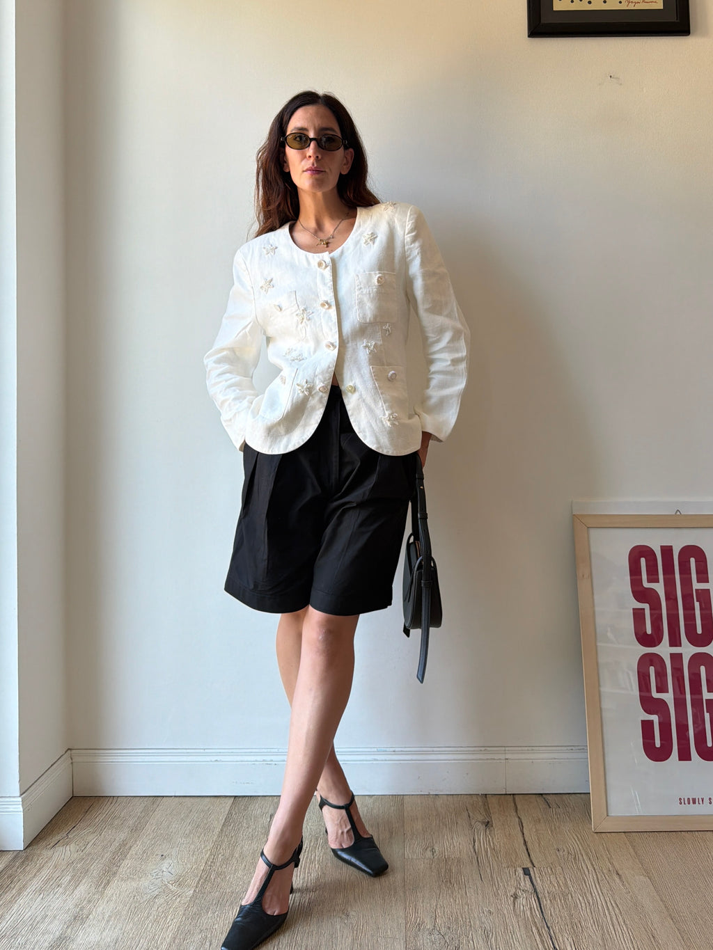 BLAZER DECORATO IN LINO