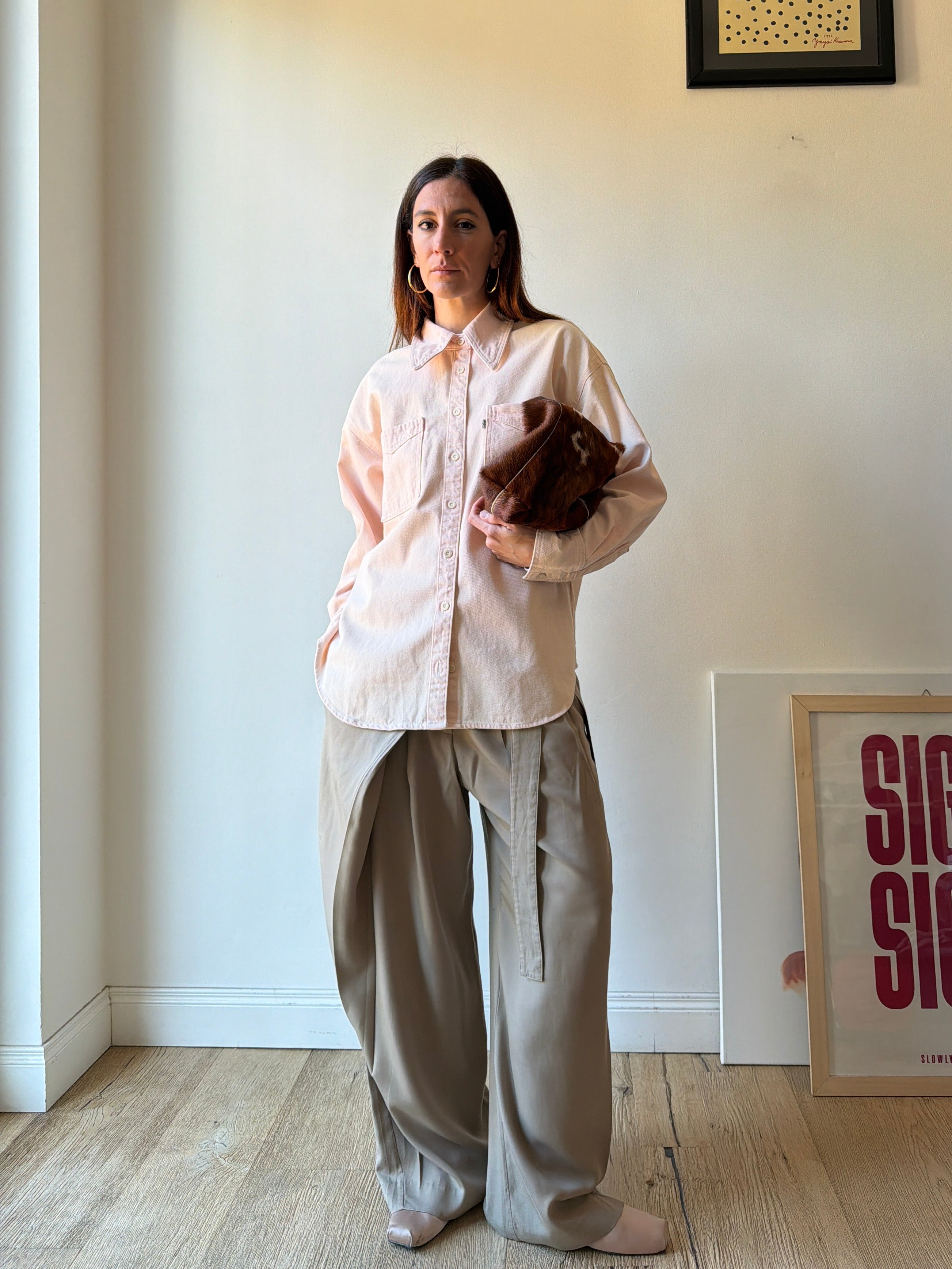 OVERSHIRT IN DENIM ROSA