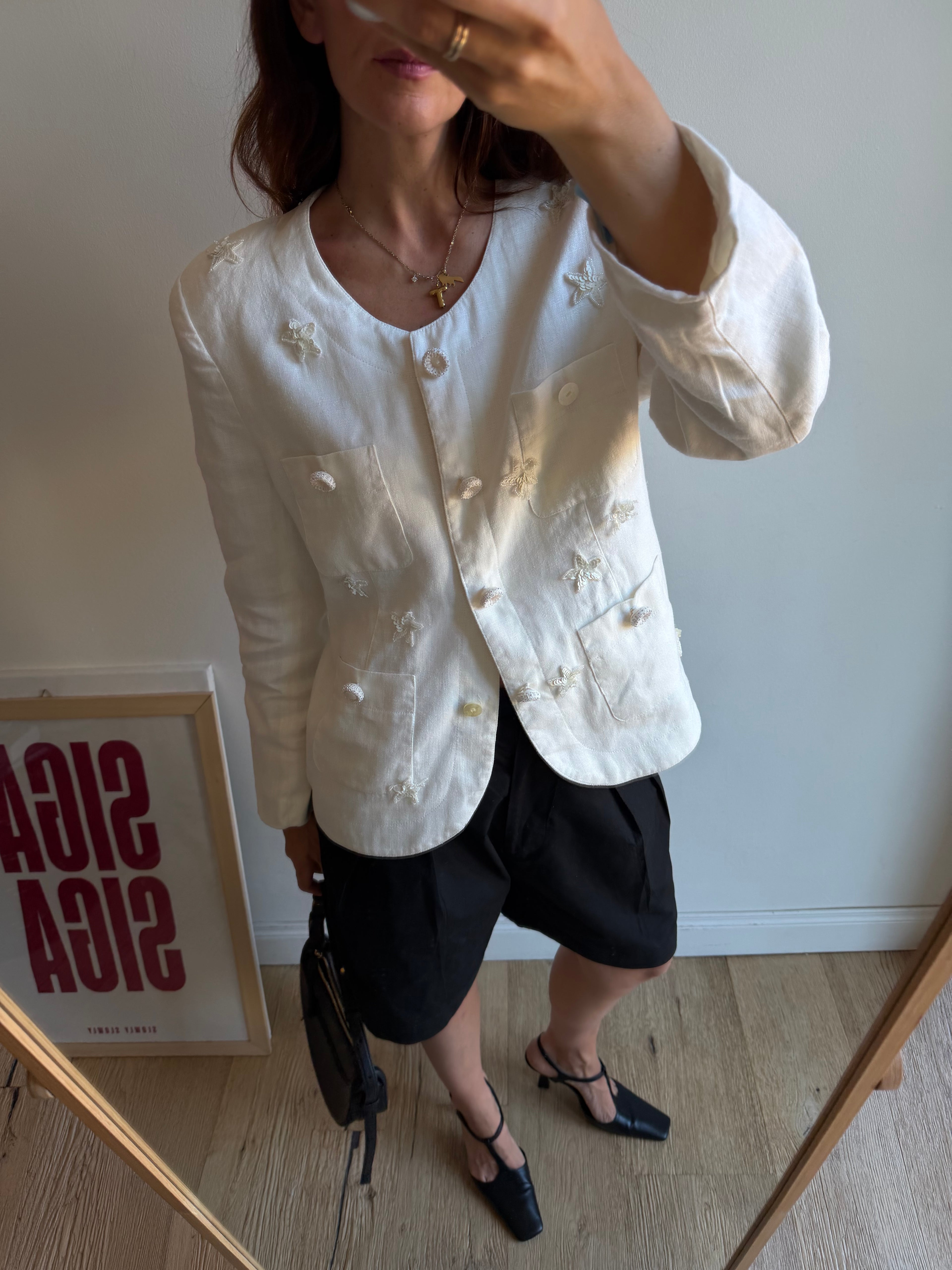 BLAZER DECORATO IN LINO