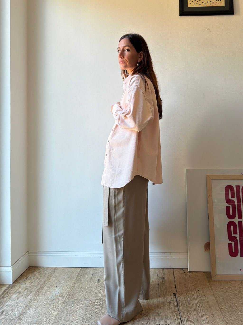 OVERSHIRT IN DENIM ROSA